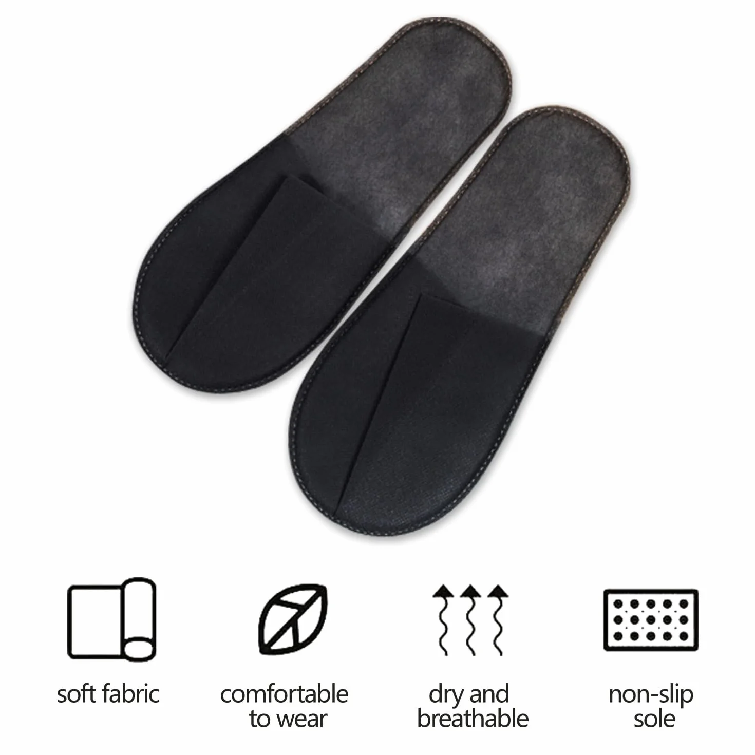 Usa e Getta Antiscivolo, D'albergo, Chiuse, Monouso Ospiti, Confortevoli, Unisex, Lavabili, Misura Universale, per Ospiti di Hotel, Feste, 4 paia