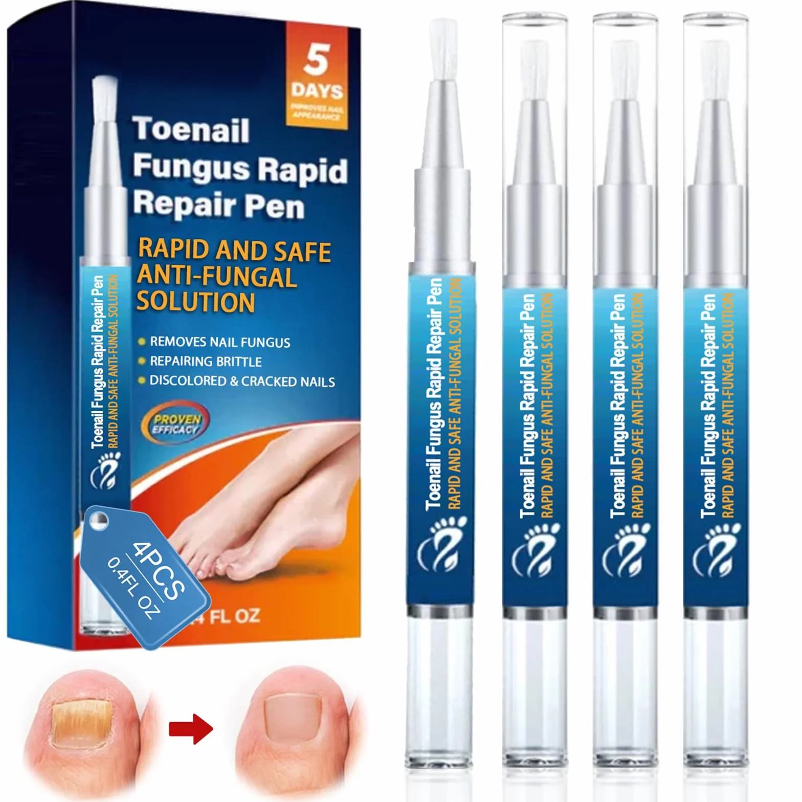 4 Pezzi Penna per la Cura Delle Unghie, Routine Nail Care Pen, Dell'unghia Nutre e Lenisce Le Unghim, Migliora l'aspetto Dell'unghia, Favorisce la Salute Delle Unghim