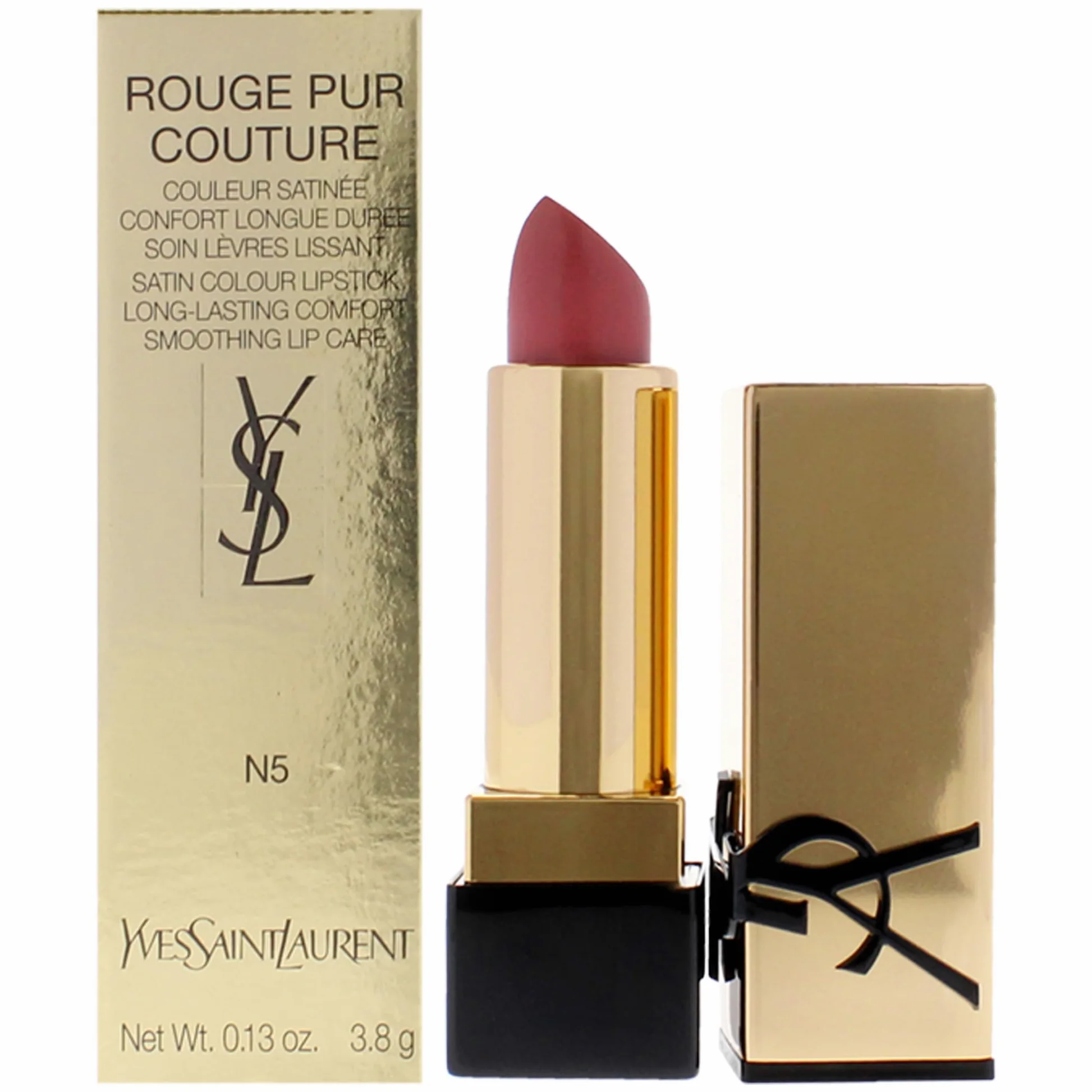 Rosso Puro Couture Satin Lipstick - N5 Tribute Nude by Yves Saint Laurent for Women - Rossetto da 0,13 oz