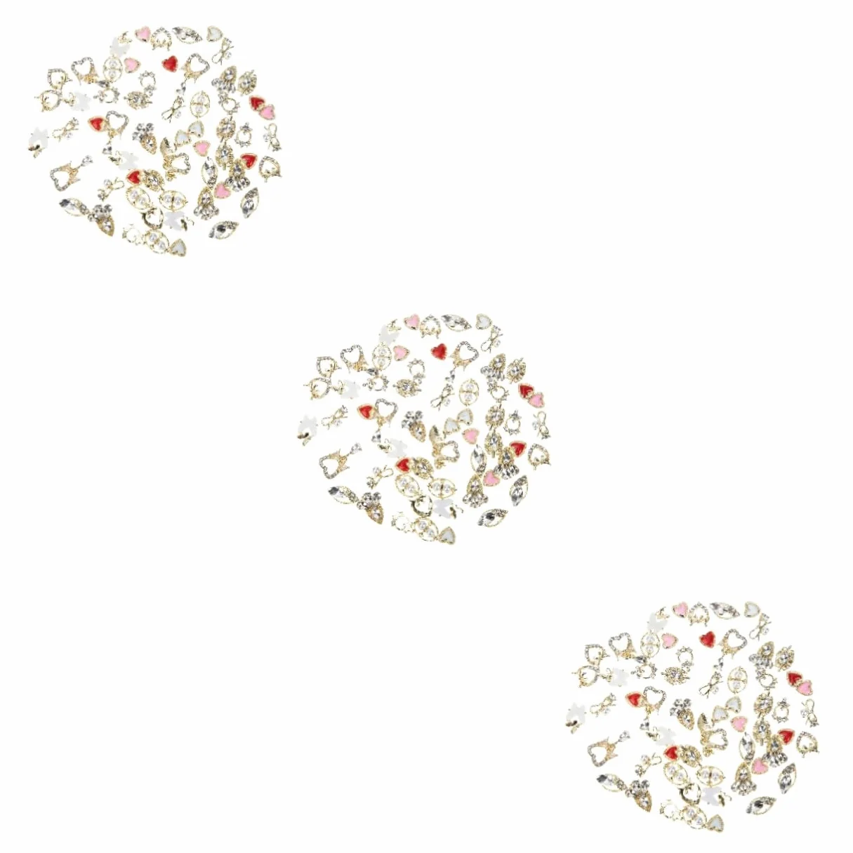 VICASKY 3 Set Decorazioni Unghie Kawaii Charms Per Manicure Te Accessori Leggeri E Durevoli Per Design Unghie Raffinati 60 Pezzi*3