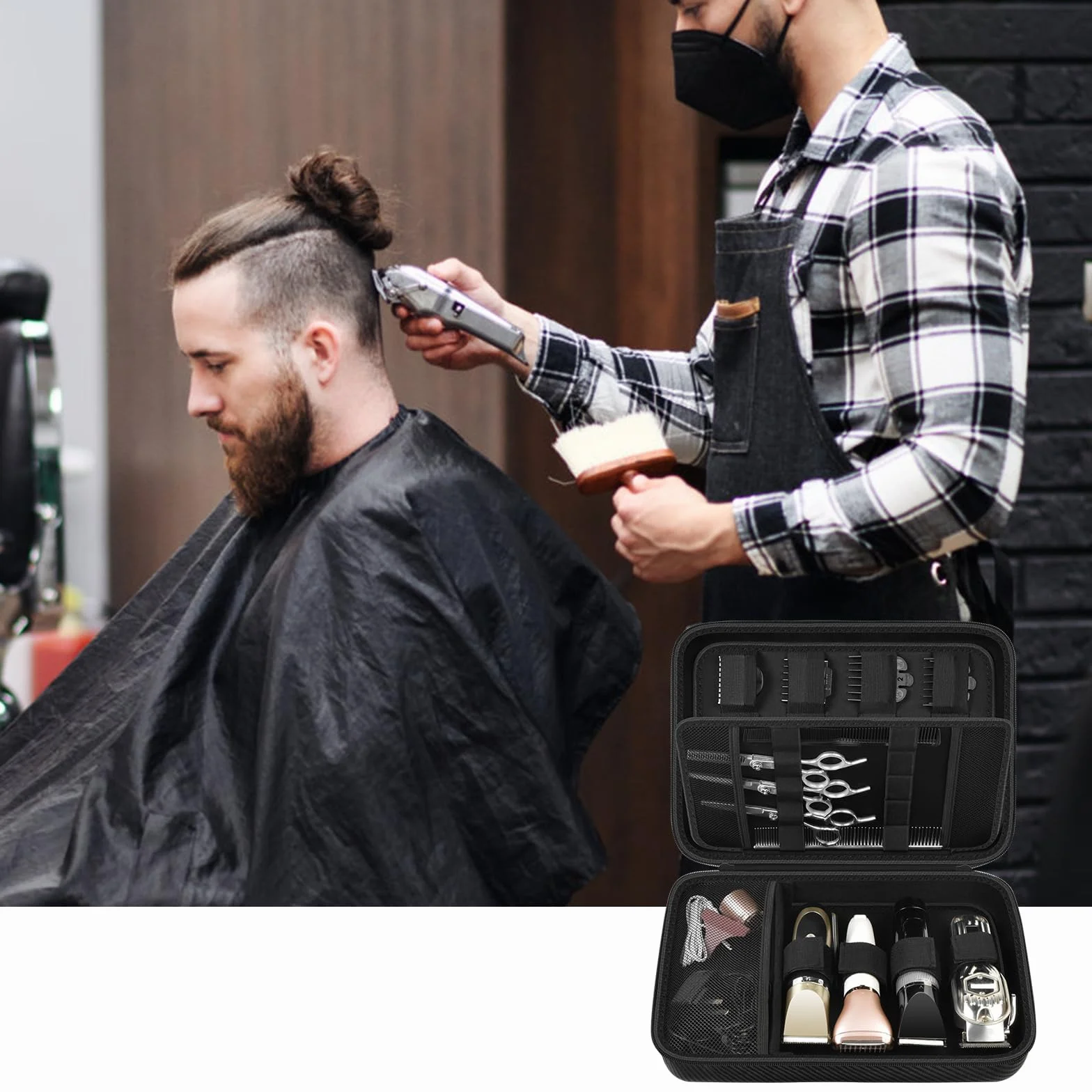 Boobowl Borsa per capelli Clipper, Nero , Semplice