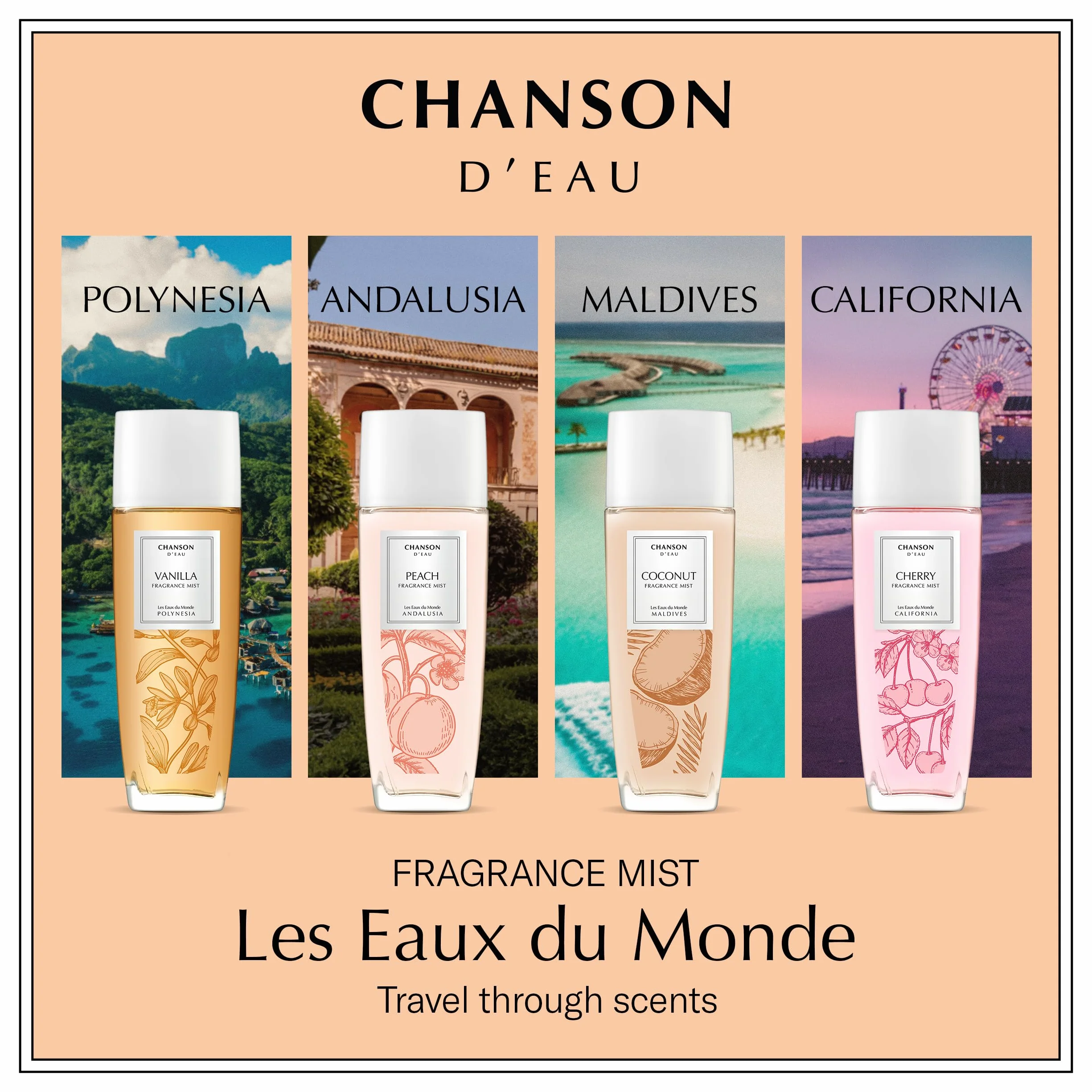 Chanson d'Eau Les Eaux du Monde Coconut Profumo Spray Corpo e Capelli Donna 75 ml