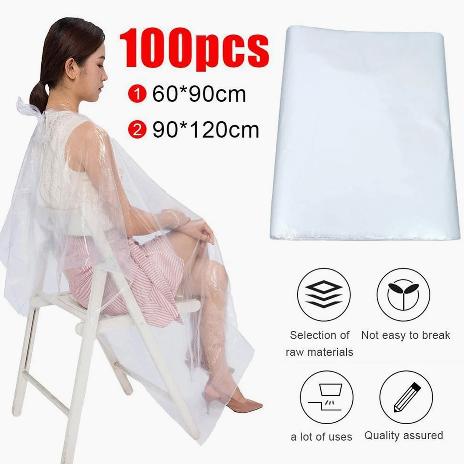 Mantella Parrucchiere Cappucci per capelli, 100 pz Capelli da colorare per barbiere Panno per barbiere Lungo Panno perm Perm Perm Parrucchiera Capelli Capelli Capersdressing Capes Scialle Grembiule M