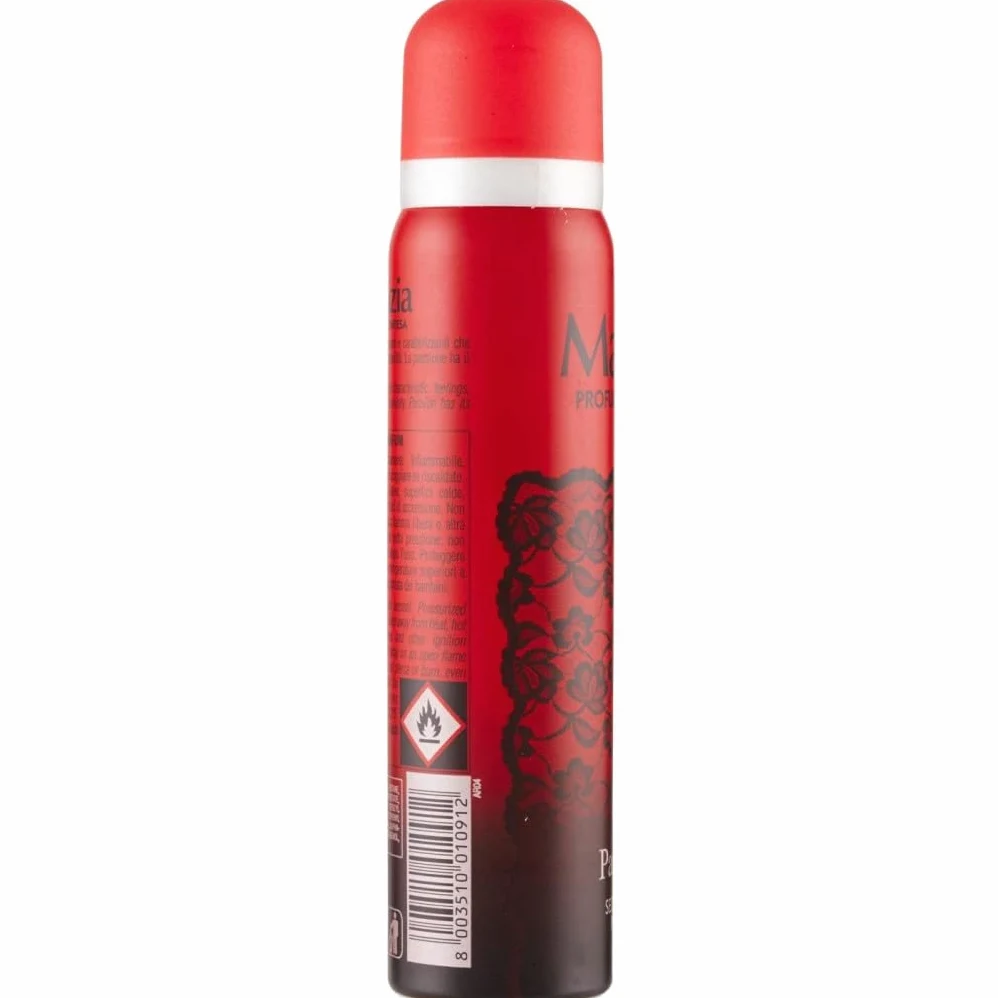 12 deodorante MALIZIA Donna Passion Seduction Profumo, deodorante spray da donna, 100 ml + portachiavi gratuito Beni Culinari