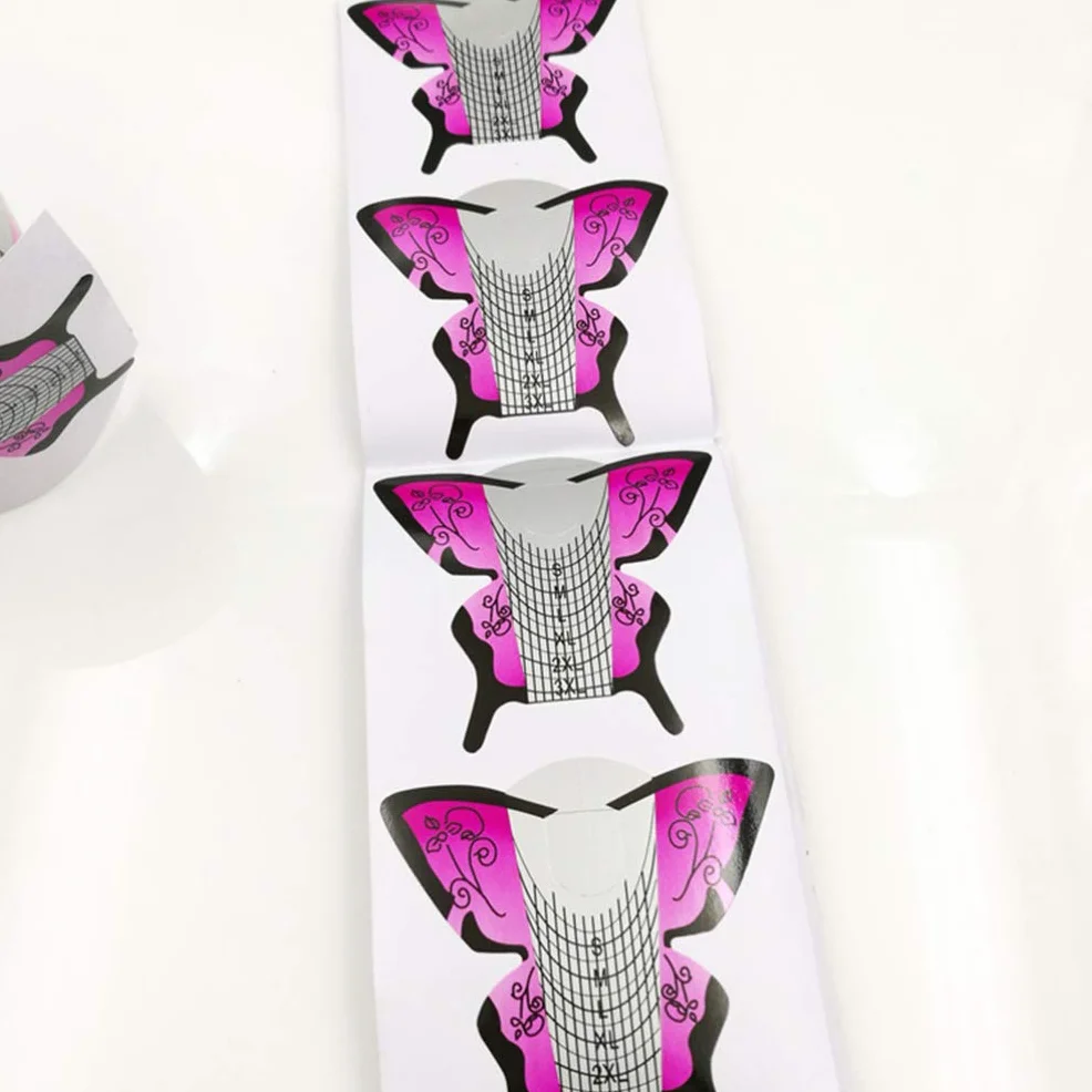 FRCOLOR Cartine Per Ricostruzione Unghie Estese 100 Pezzi Con Numeri Guida Strumento Per Unghie Gel Uv Accessori Nail Art Professionale E Uso Domestico