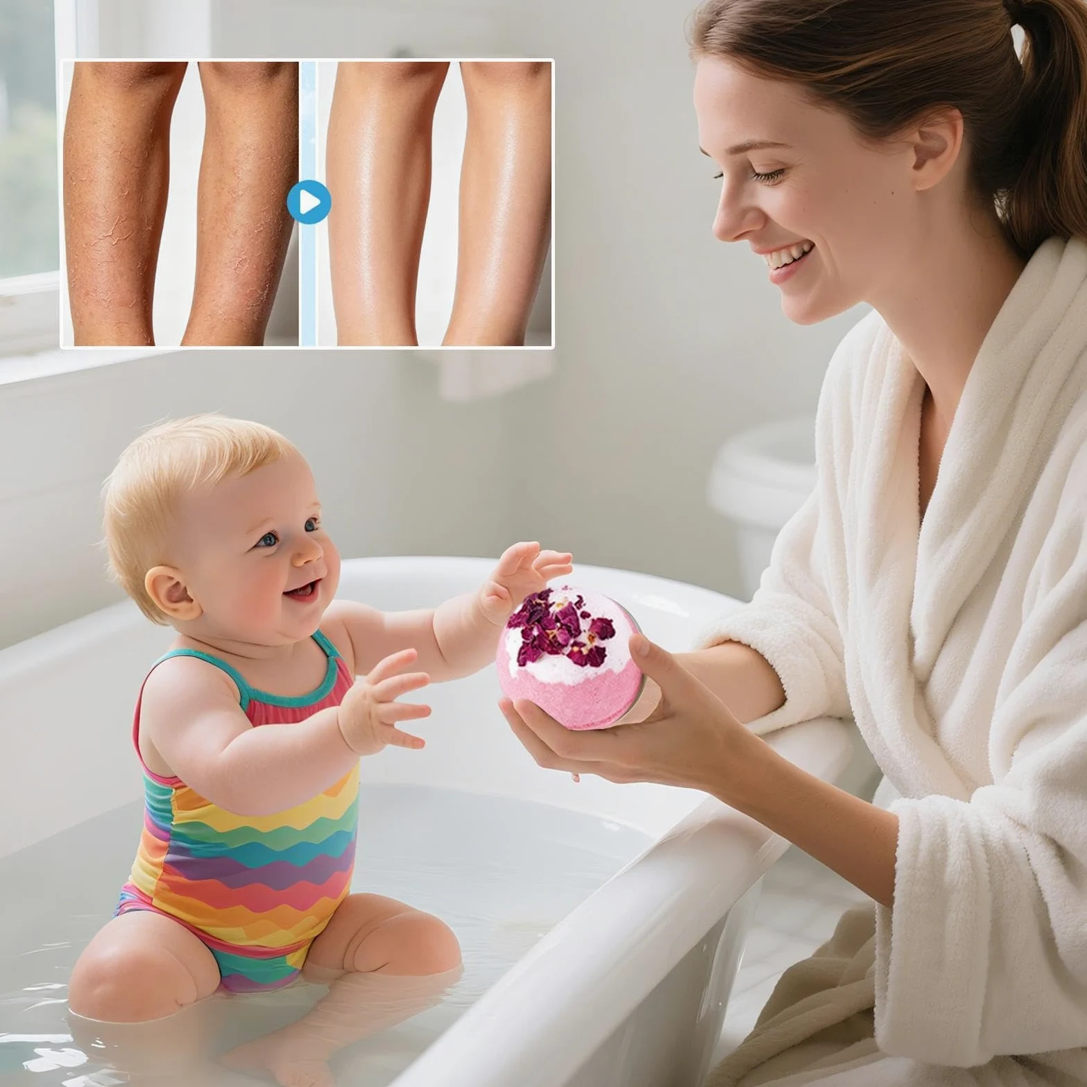 Bagnoschiuma Effervescente Con Sali da Bagno Profumati e Giocattoli | 12 Bagni Schiuma per Bambini Ideale per Donna Mamma Moglie Uomo Nonna Ragazza Giovani Famiglia Casa