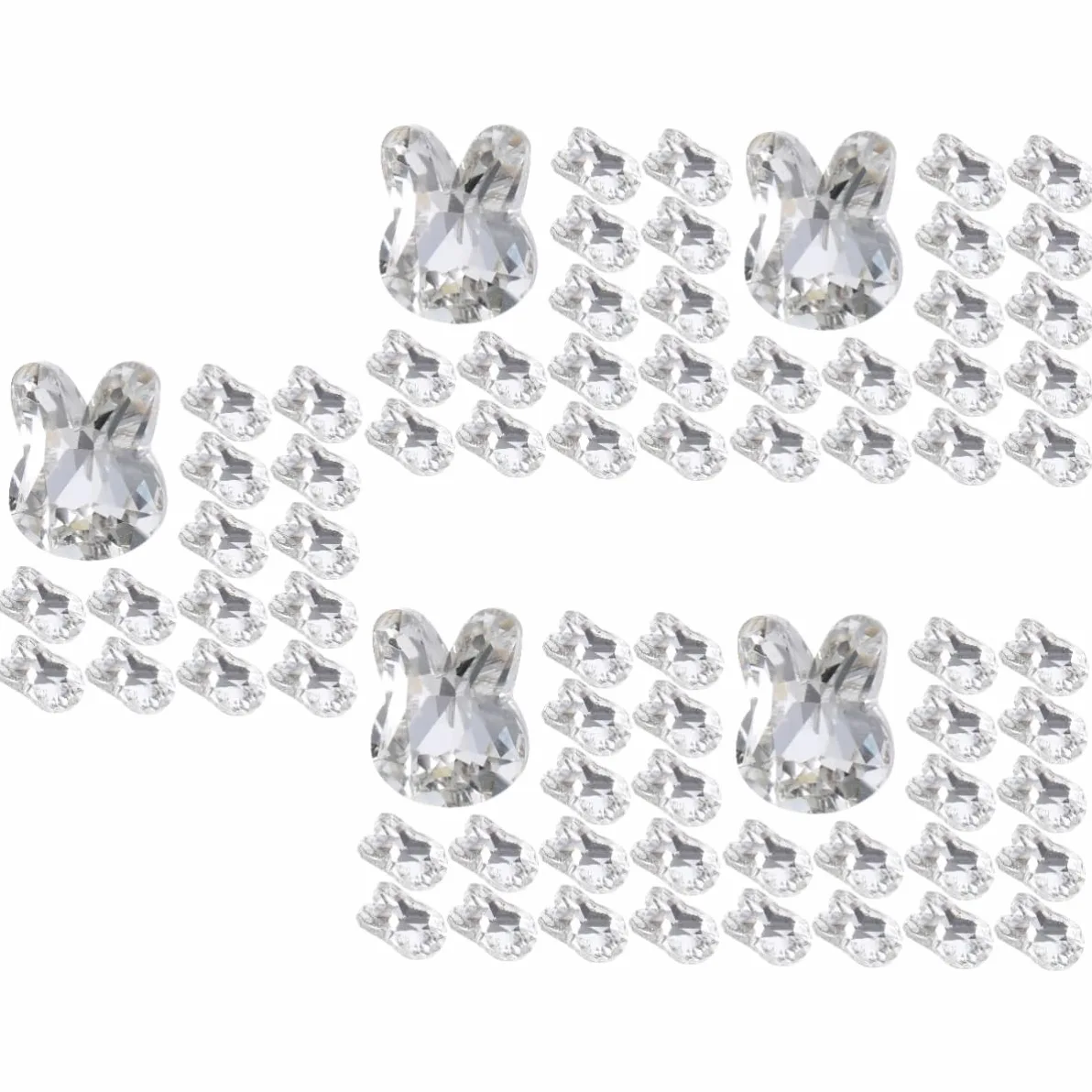 5 Set Gioielli Con Diamanti Per Unghie Decalcomanie Per Le Nail Art Dito Del Piede Coniglio Bunny Adornare Certamente Ornamento Per Manicure Fai Da Te Fette Di Unghie 20 Pezzi*5