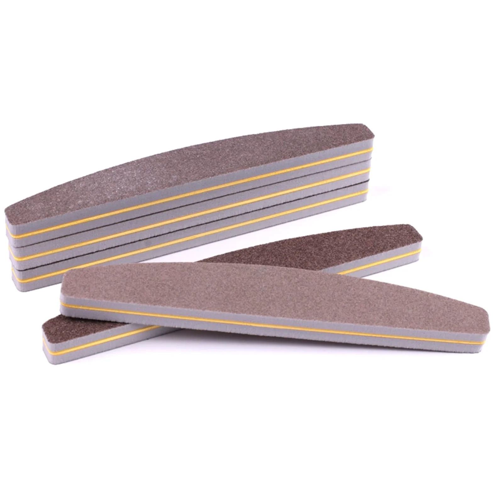 Lima per unghie, buffer per unghie, Lime for unghie in spugna a doppia faccia da 25 pezzi, lucidatura marrone 100/180
