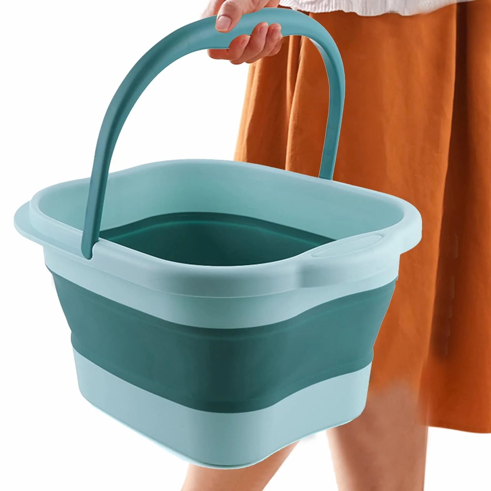 Vasca pieghevole per pediluvio Tub Basin Tools - Pediluvio pieghevole per alleviare lo stress, secchio pieghevole, grande secchio per vasca da bagno, pediluvio pieghevole