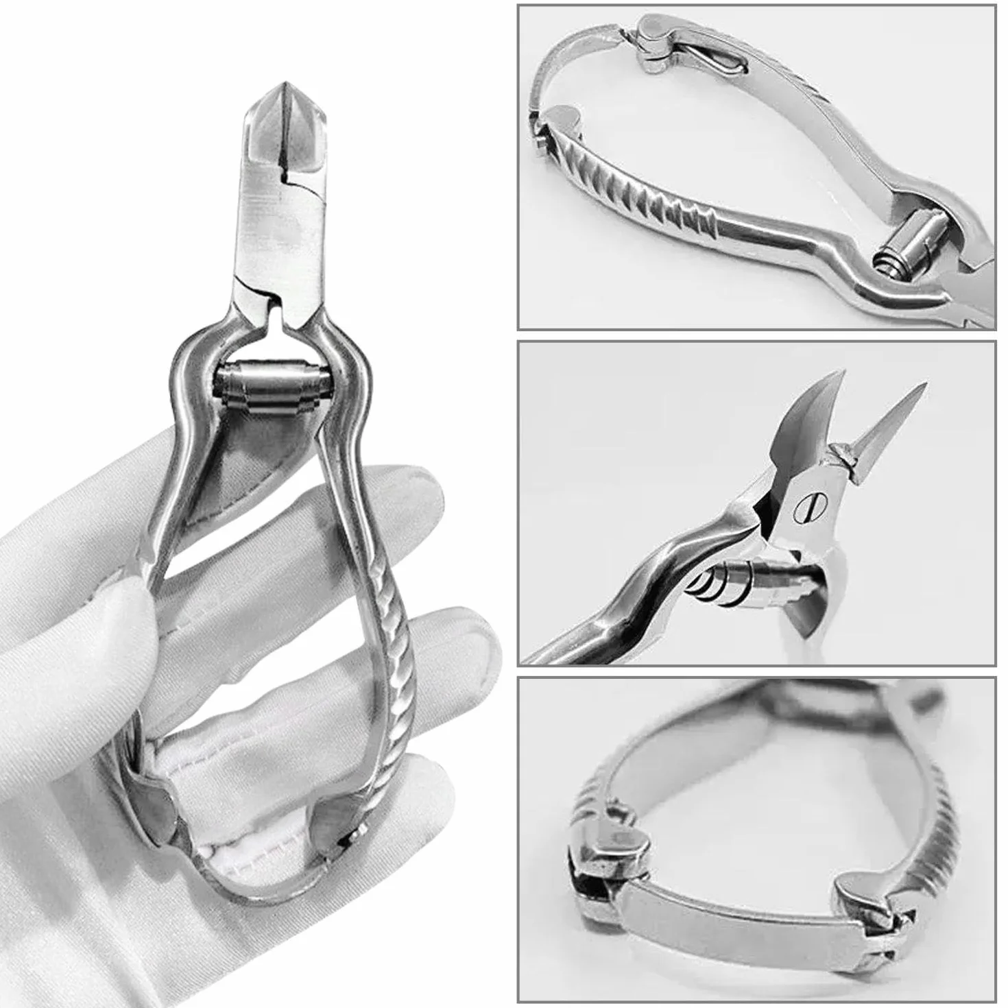 1 Pezzo Di Pinze Ad Ago Con Scanalatura Per Unghie, 3 Pezzi Di Tagliaunghie Per Manicure, Tagliaunghie Dei Piedi, Tagliaunghie Per Unghie Spesse, Unghie Incarnite, Strumenti Per Unghie Incarnite