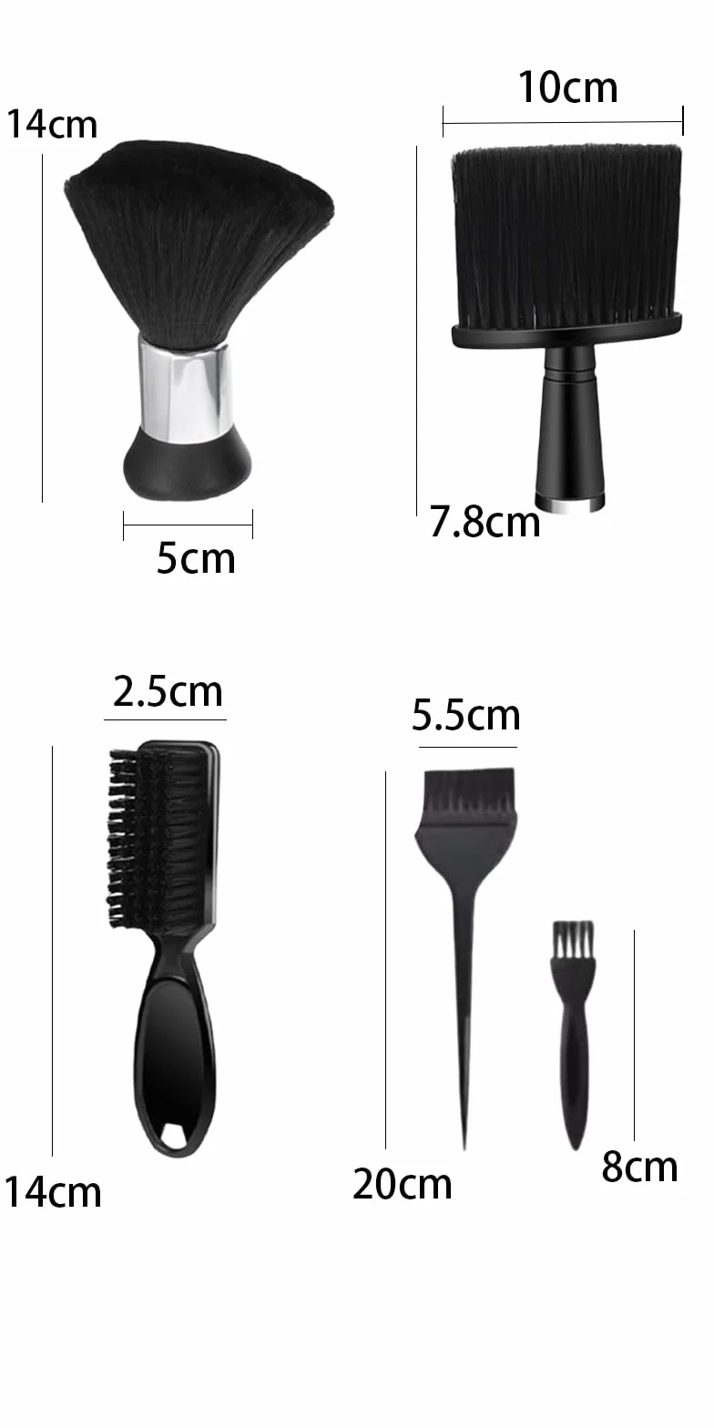 5 pezzi Spazzola per capelli per salone,Spazzola per parrucchiere,Pennello pulizia,Pennelli da parrucchiere,Pennello da barbiere,accessori per capelli,pulizia dei capelli,rimozione della polvere
