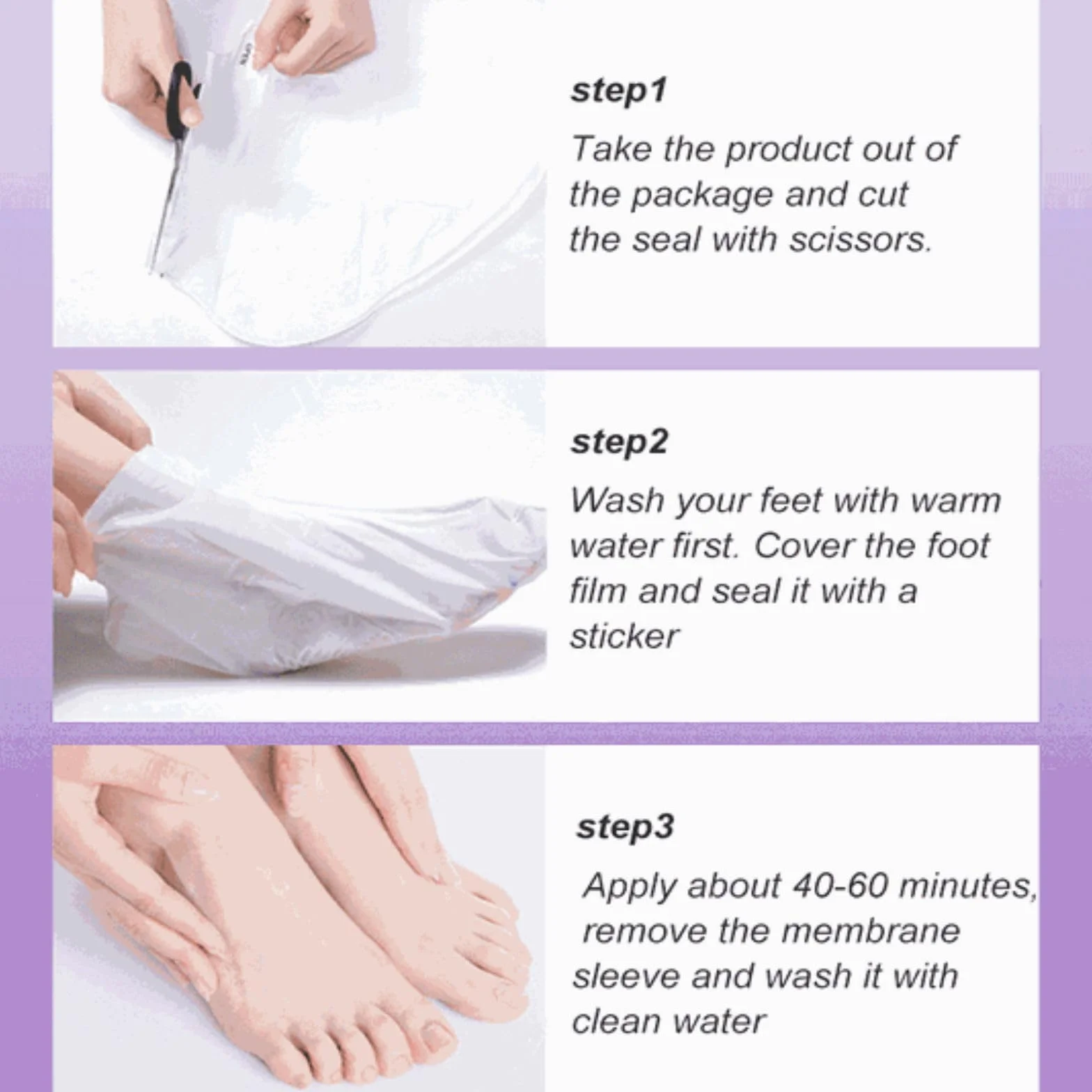 Joyeee Maschera Piedi Esfoliante, Lavender Foot Peel Mask, Efficace Peeling Piedi, Scrub Piedi e rimozione Calli dei Piedi, per Uomini e Donne, 5 paia