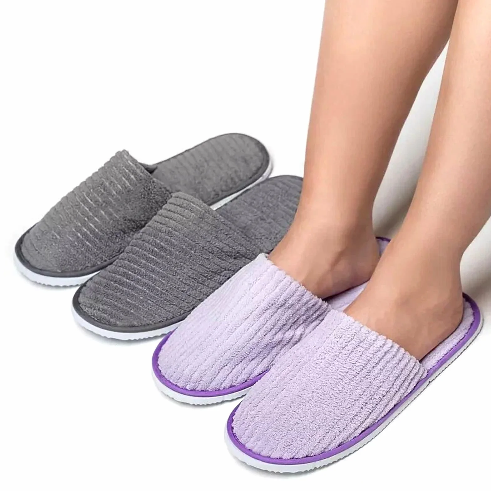 8 Paia Di Pantofole Per Ospiti, Ciabatte Ospiti, Pantofole Ospiti, Ciabatte Da Viaggio, In Spugna, Lavabili E Antiscivolo, In Tessuto Non Tessuto Corallo, Pantofole Chiuse Per Hotel, Viaggi, Casa