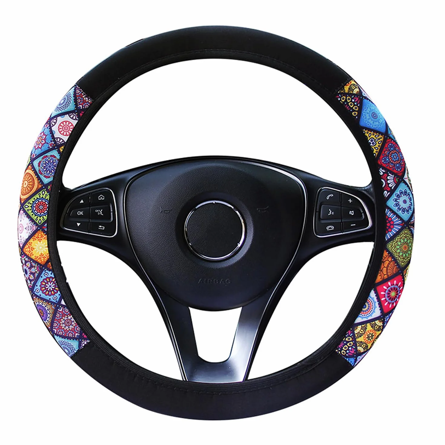 Coprivolante Auto in Microfibra Traspirante Antiscivolo Universale 37-38cm