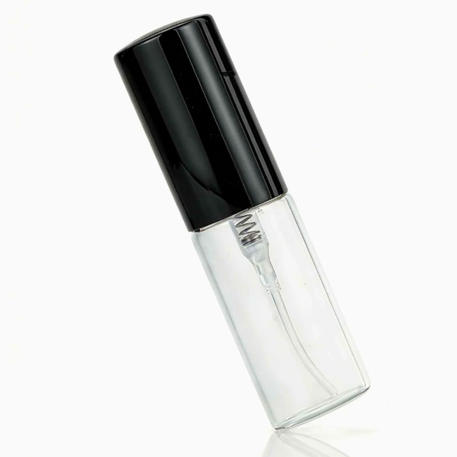 Set di mini flaconi spray per profumo in vetro trasparente, ricaricabili, 5 ml, per viaggi, vita quotidiana, 50 pezzi (vetro nero da 5 ml)