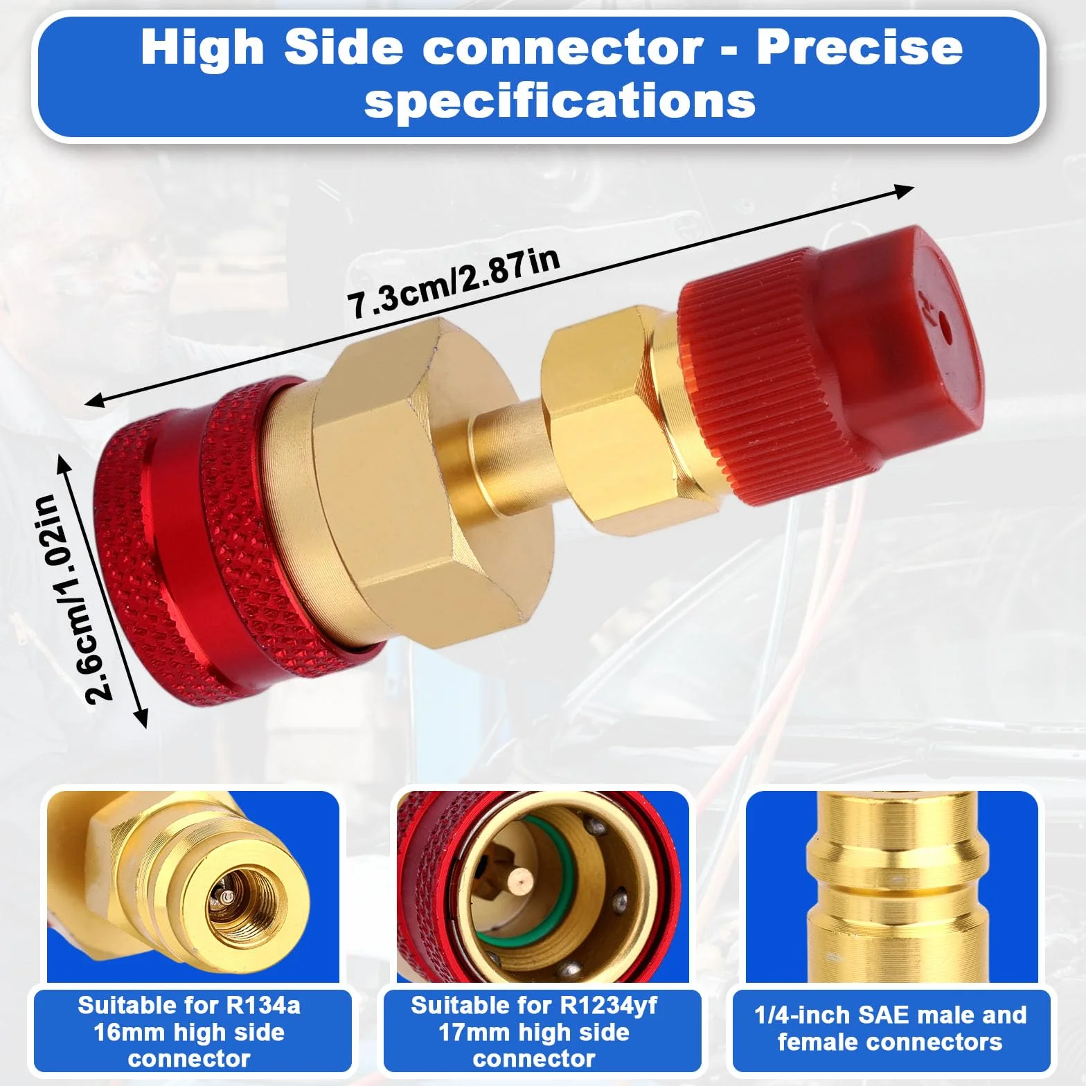 Kit Adattatore R1234yf R134a Conversione Plug And Play Alta/Bassa per Ricarica Svuotamento Refrigerante AC