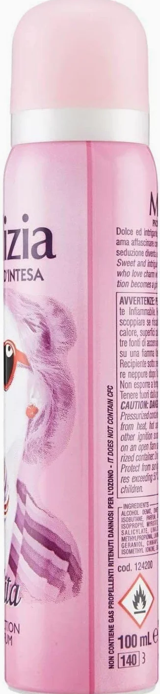 MALIZIA - Deodorante Donna Lolita Seduction Profumo, deodorante spray da donna, 100 ml + portachiavi gratuito Beni Culinari