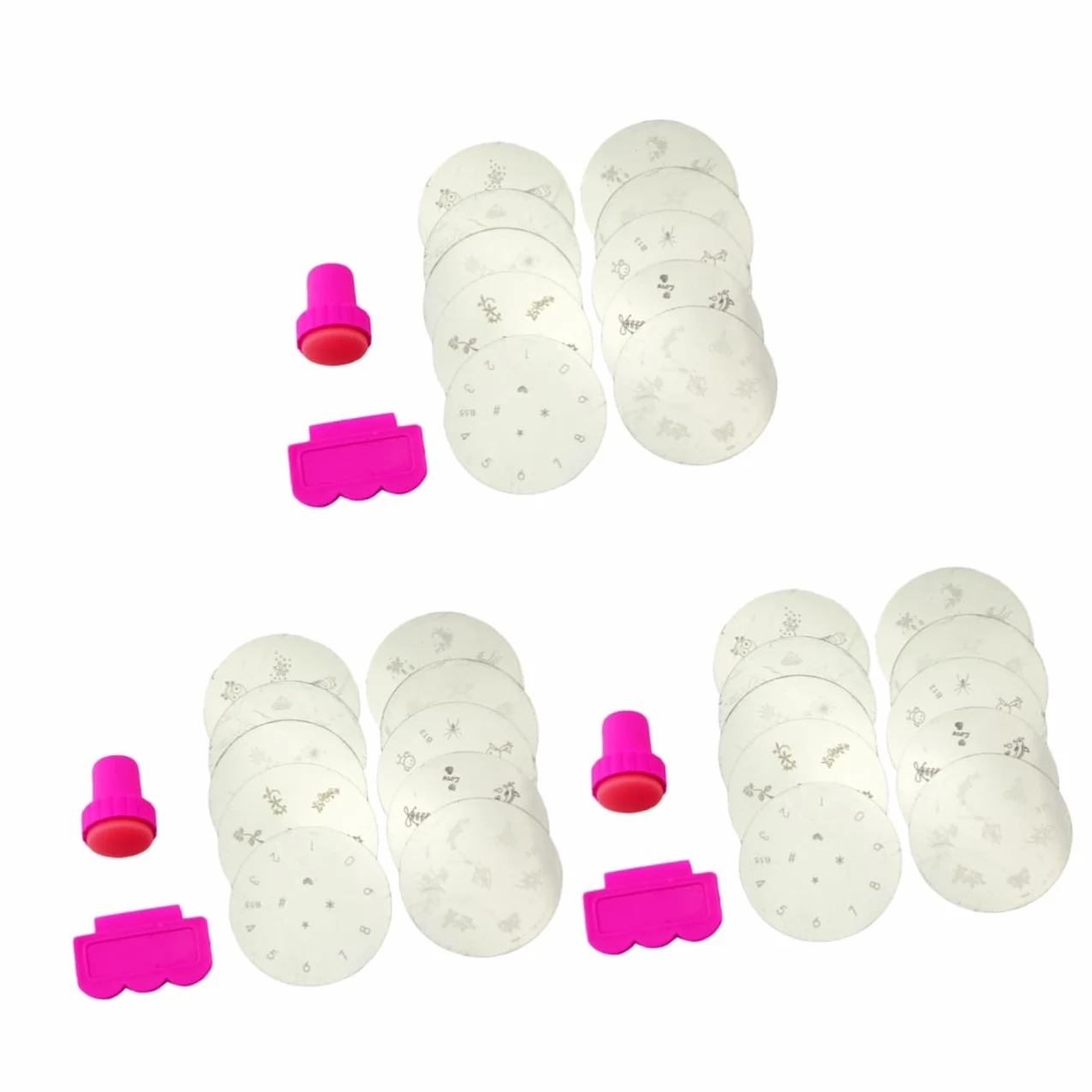 FRCOLOR 30pezzi Piastre Per Nail Art Kit Stamping Per Manicure Con Stamper e Raschietto Design Unici e Creativi Per Unghie Materiale Metallico e Compatte