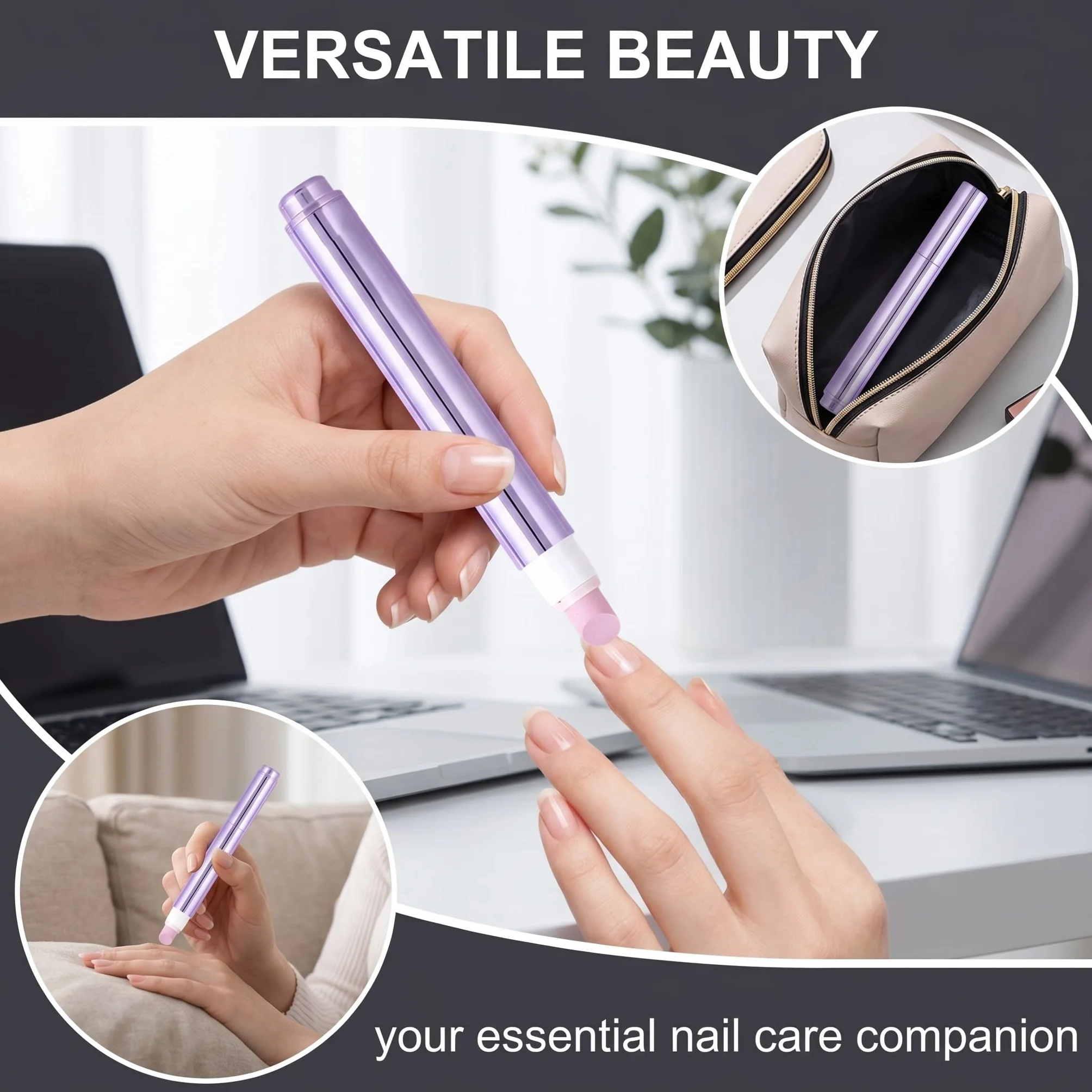 GXGM 2 Pezzi Penna Olio per Cuticole Unghie, Nail Care Pen, Strumento 3 in 1 per Rimuovere, Idratare e Rinforzare Cuticole, Ripara Unghie Secche e Screpolate