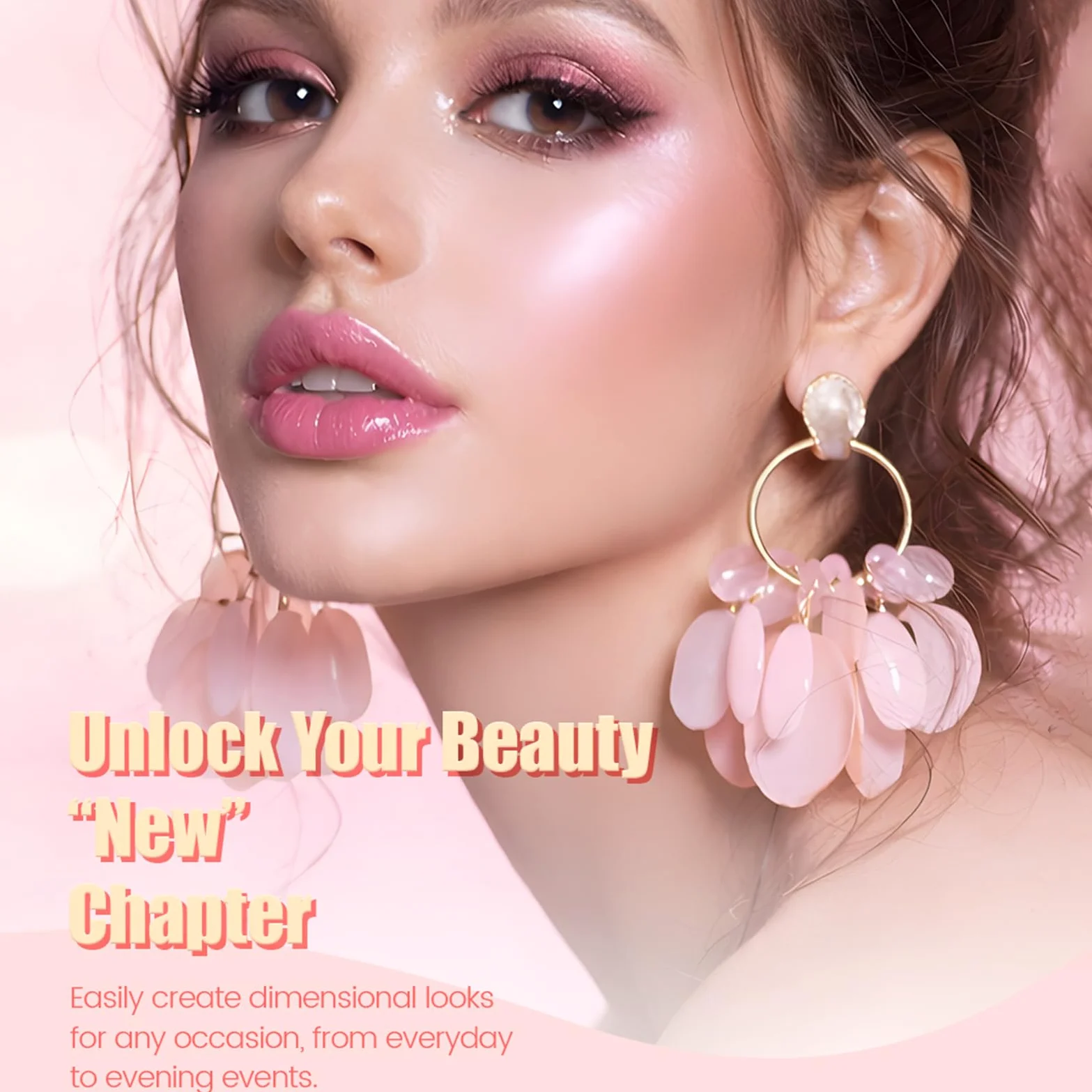 Palette di ombretti per il trucco in polvere illuminante a lunga durata | Set di ombretti ad alta pigmentazione per donne, ragazze, compleanni, San Valentino, matrimoni, viaggi