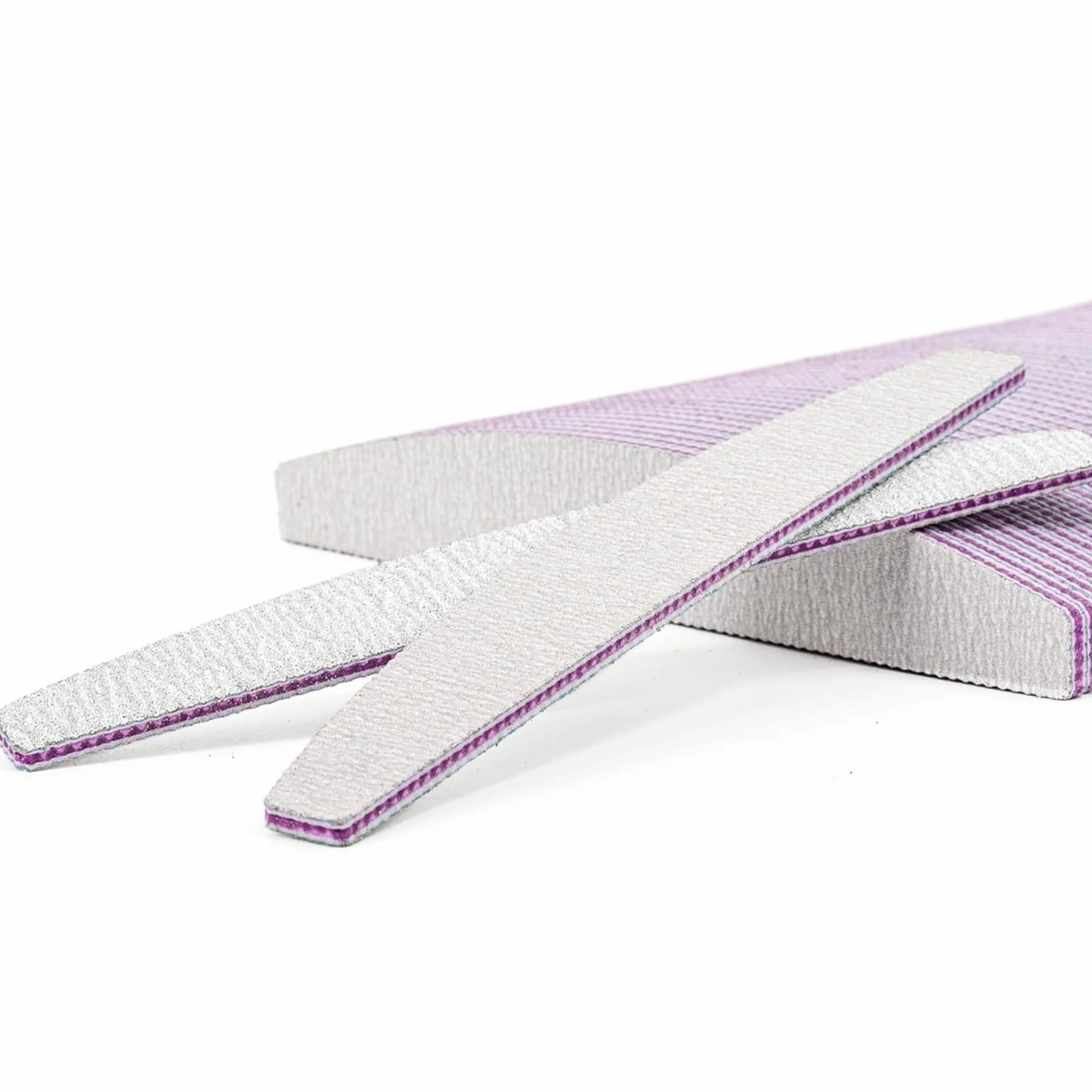 LALILL Lima per Unghie 50 Pz. 100/180 Grit, Mezza Luna Zebra - Bifacciale, Monouso - Professionale