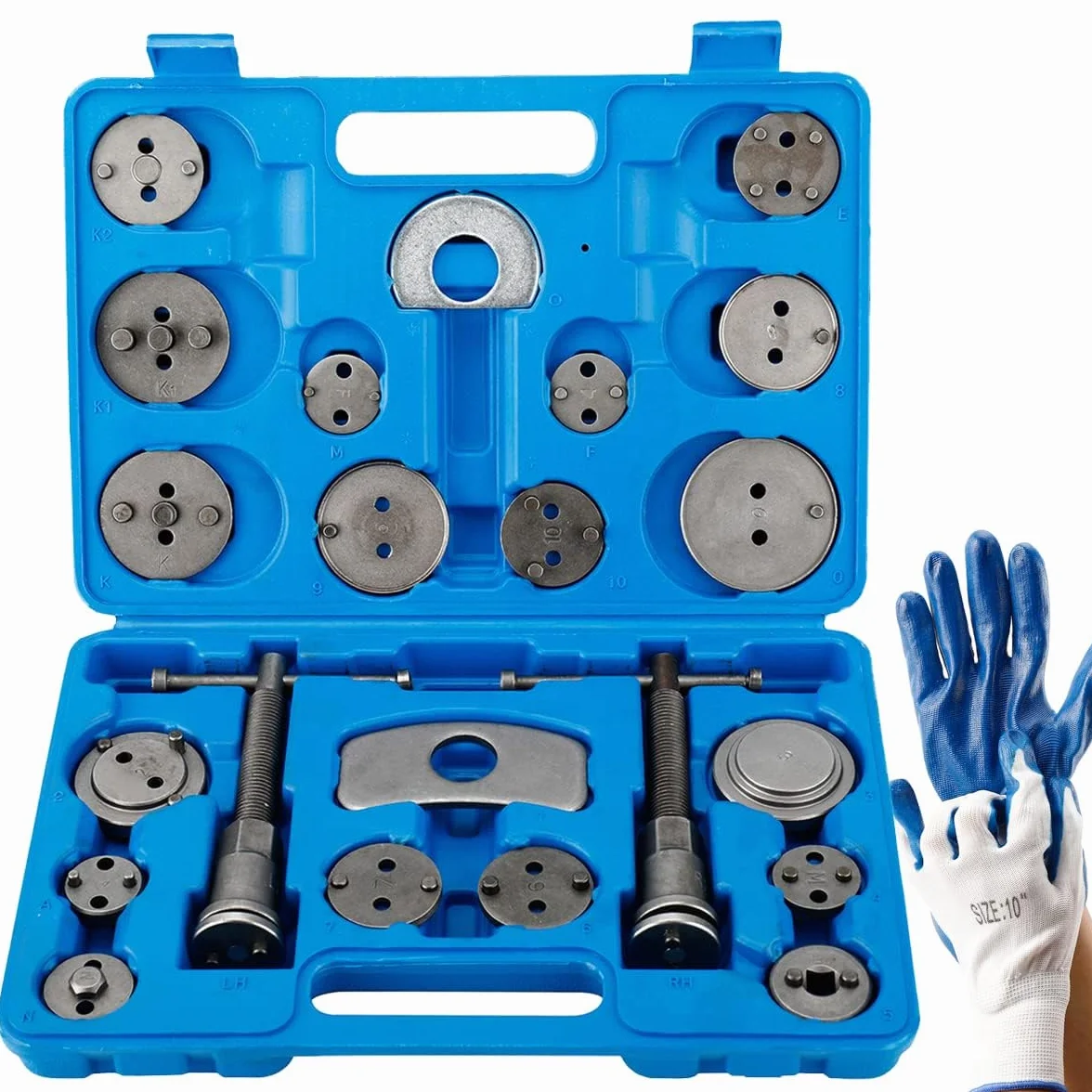 FreeTec 24 Pezzi Set Di Ripristino Pistone Del Freno- Arretratore Pistoni Freno Pistone Resetter Set Pistone Resetter