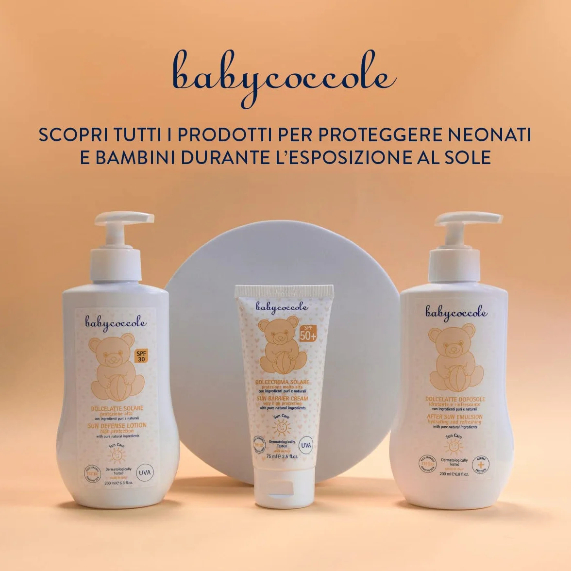 Babycoccole DOLCE LATTE DOPOSOLE Bambini Idratante Rinfrescante 200ml