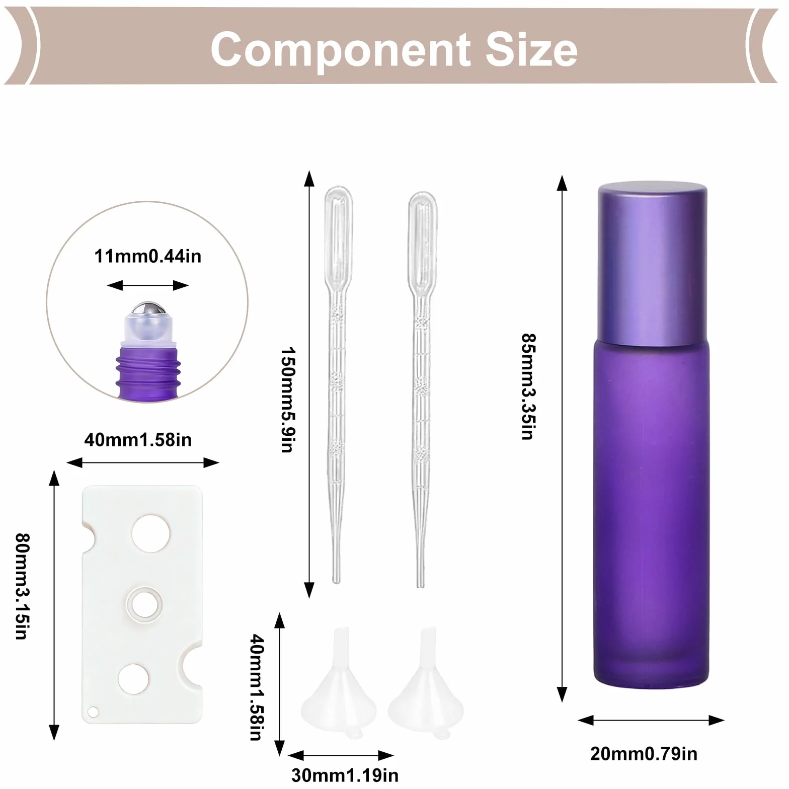 Bottiglie Flaconcini Vuoti per Oli Essenziali, 16 Pz 10ml, Flaconi in Vetro Satinato Colorato con Sfera in Acciaio Inossidabile, Perfetti per Aromaterapia, Profumo e Massaggio