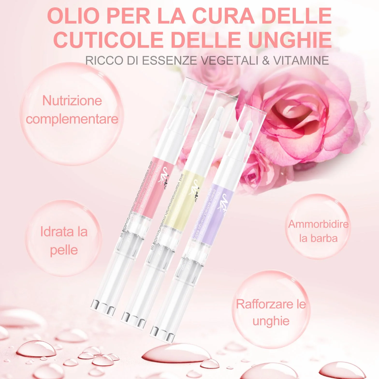 AISEELY Olio Nutriente per Cuticole Unghie - Set da 15 Penne per Manicure/Pedicure, per Riparare e Idratare Cuticole Secche e Unghie Screpolate