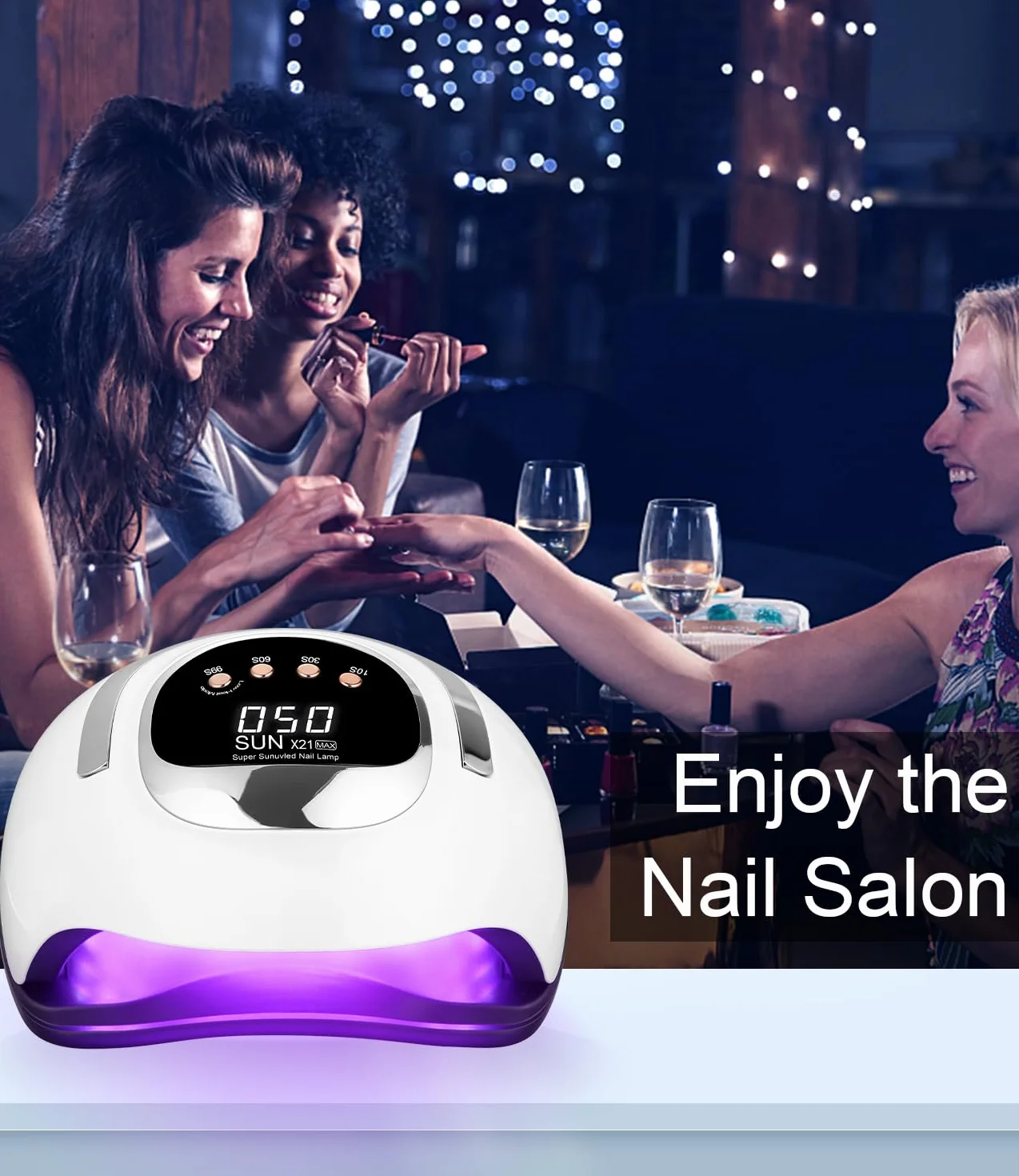 320W Lampada UV LED Unghie, Professionale 72 sfere di lampada a LEDs, Semipermanente Curare Rapidamente Pedicure Fornetto per Tutti i Smalti, Automatico Sensore per Manicure a Casa e in Salone