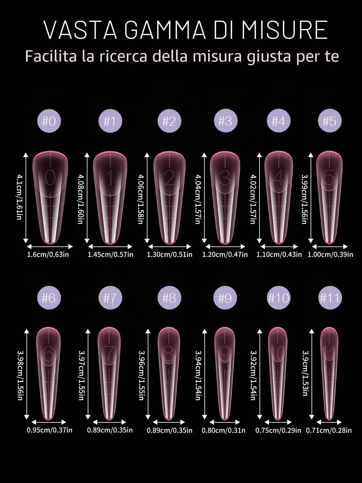 TOROKOM 120 Forme Duali per Gel Poly - Stampini Rosa per Ricostruzione con Gel Estensore - Ideale per Nail Art, Salon e DIY