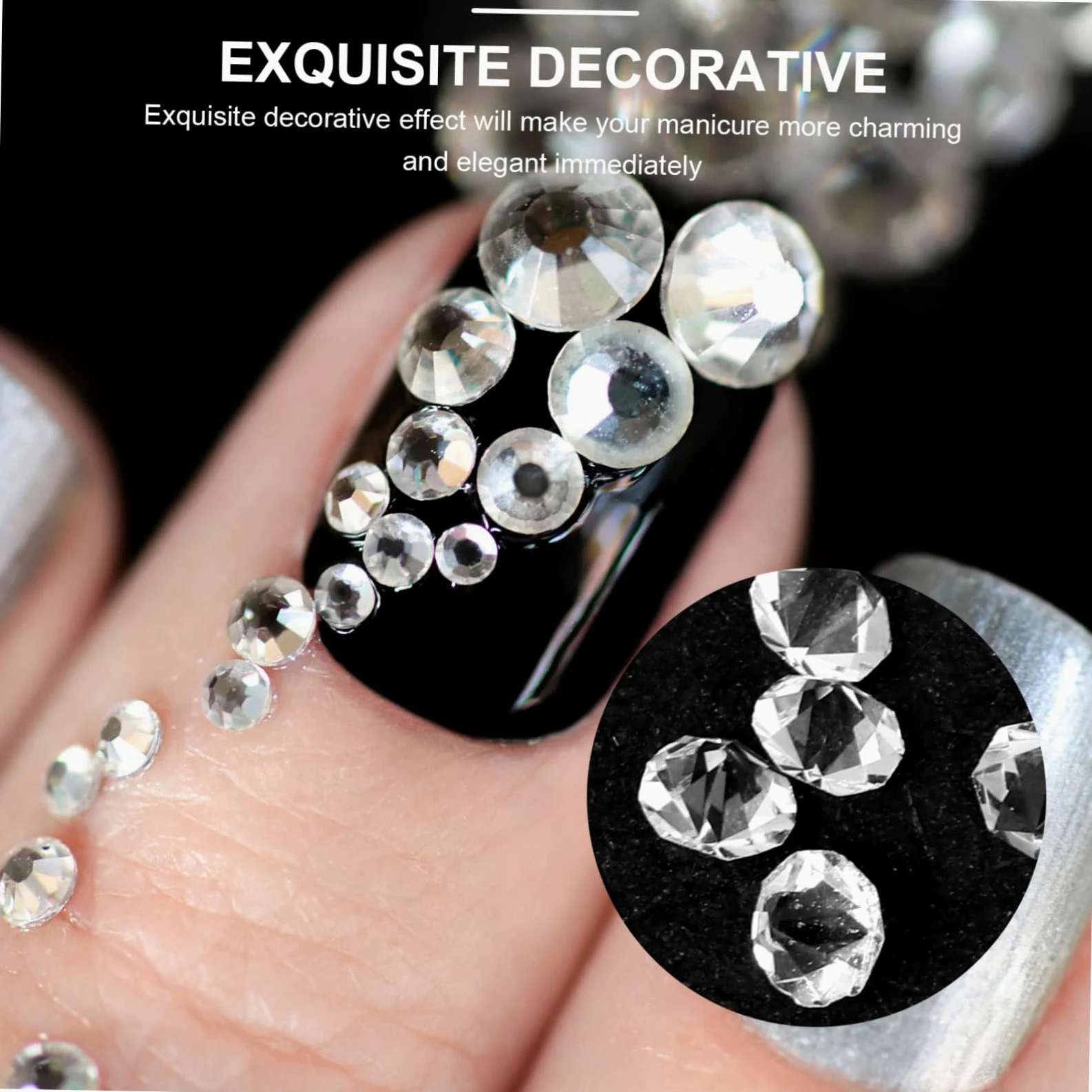 FOMIYES 25 Set Di Decorazioni Per Nail Art Ornamenti in Facili Da Applicare Ciondoli Per Unghie Indossabili Accessori Unici Per Saloni Di Bellezza