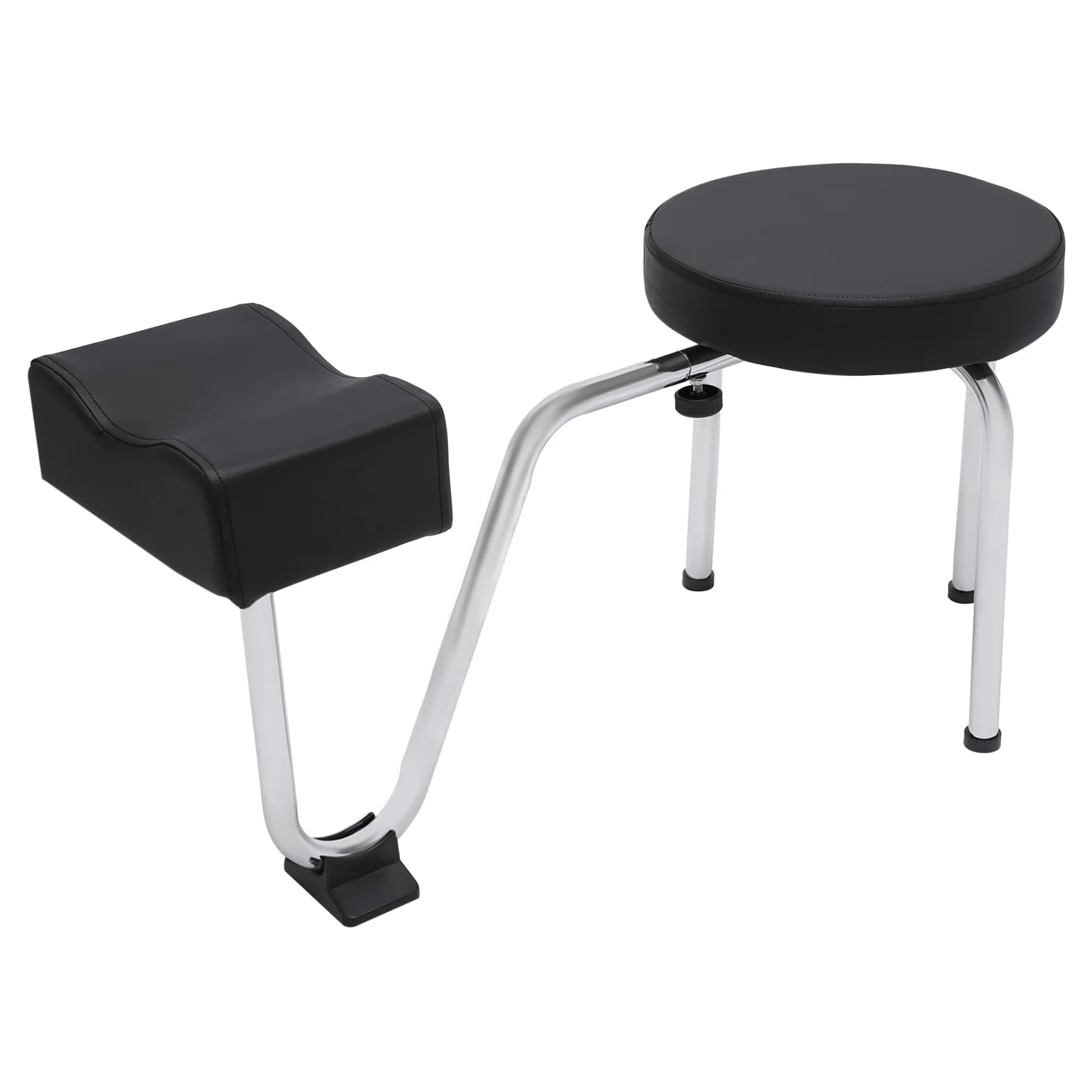 Sgabello per pedicure regolabile, altezza poggiapiedi manicure, lunghezza regolabile per saloni di bellezza, spa, centri estetici e uso domestico (nero)