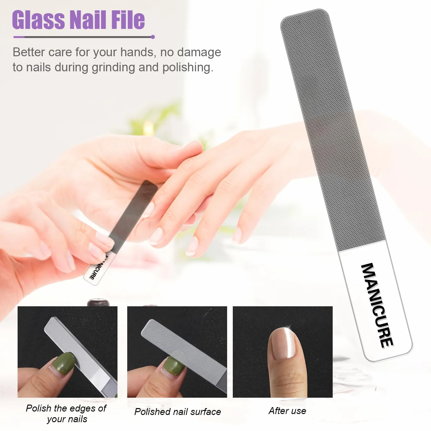 Professionale Tagliaunghie Set 16pcs Grooming Kit Manicure Pedicure Custodia Viaggio Pelle Viola