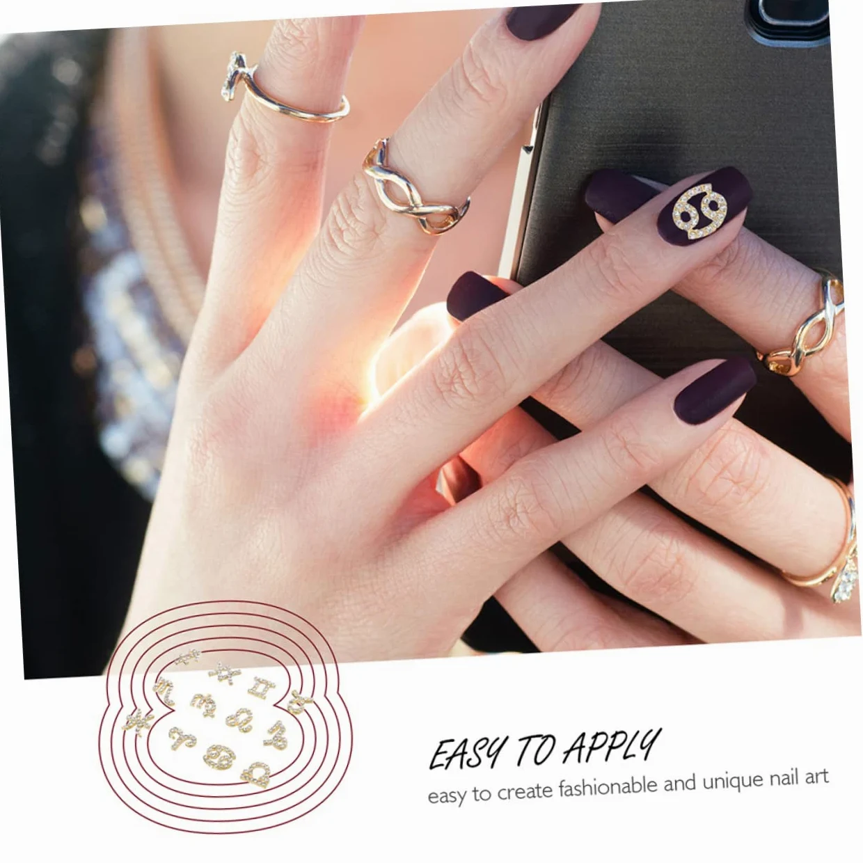 PACKOVE 5 Set Charm Per Unghie Design Unico Decorazioni Per Nail Art Shiny E Delicate Per Manicure E Te Pezzi * 5