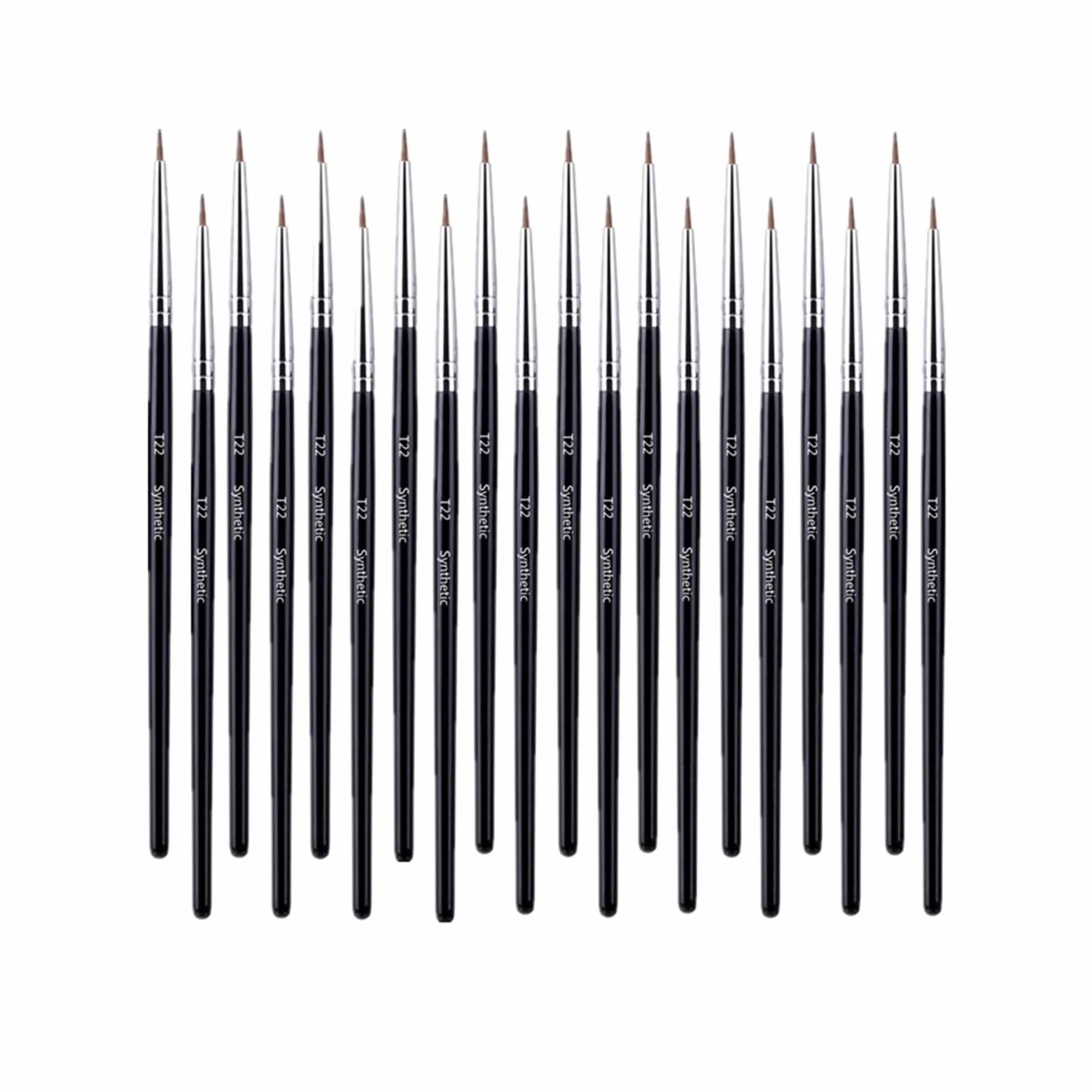 5/10/20/50 pezzi pennelli trucco contorno sopracciglia pennello eyeliner professionale super sottile angolato liner pennello occhi strumenti trucco (colore: 20 pezzi T22)