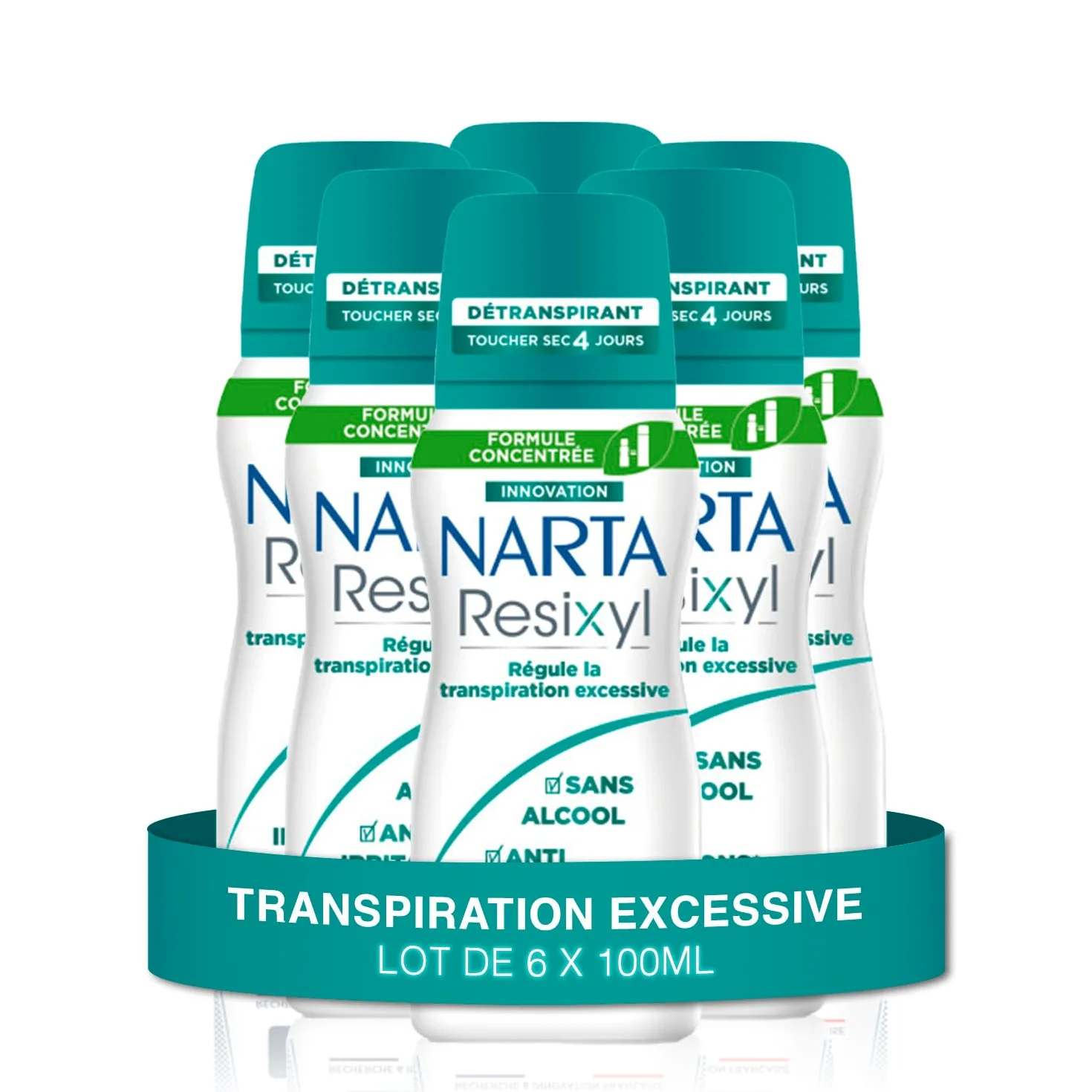 NARTA - Resixyl - Deodorante spray compresso da donna - Deodorante tattile secco 4 giorni - Sudorazione eccessiva - Anti-irritazioni* - 0% alcool** - Pelle sensibile - Anti traccia bianca - 100 ml -