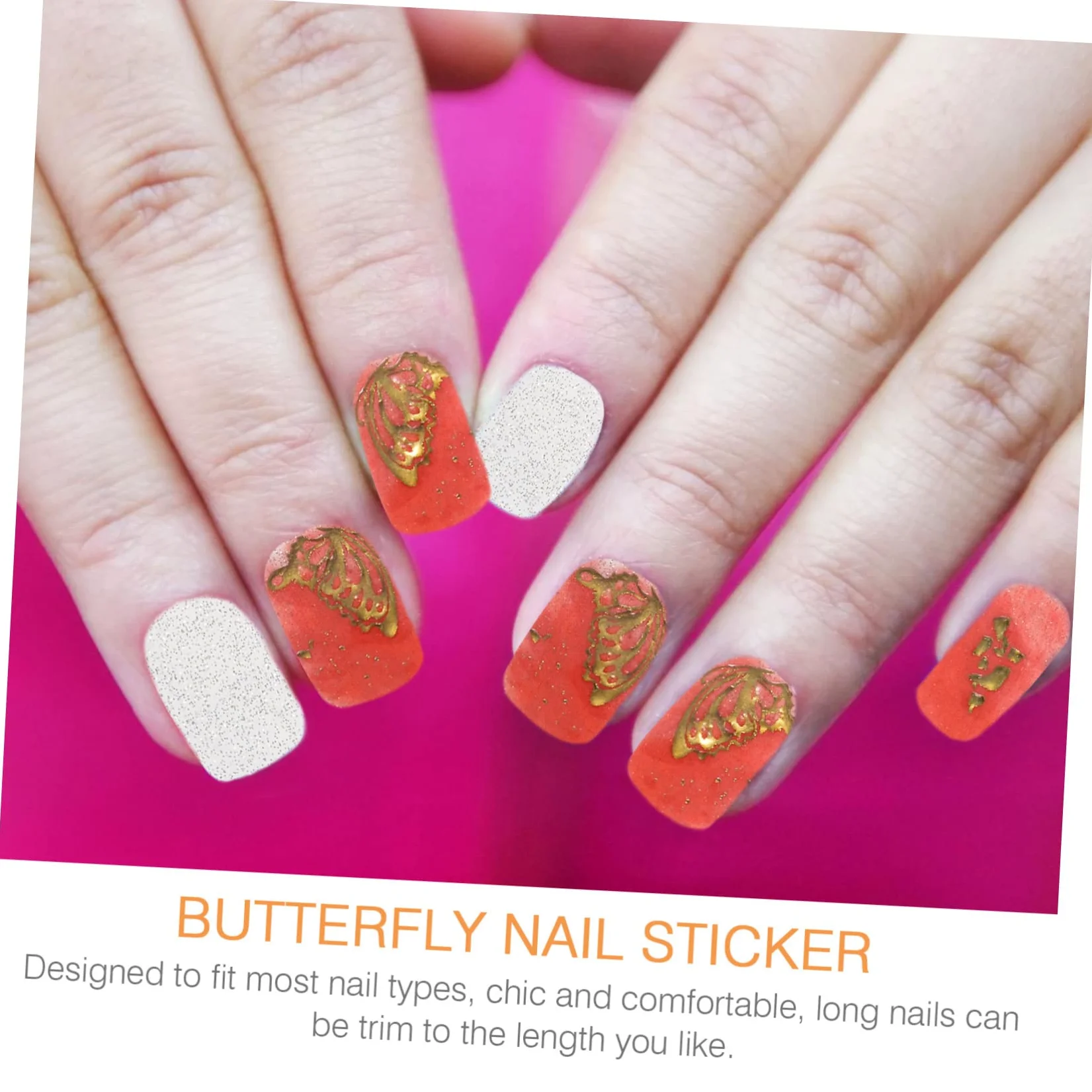 5 Set Adesivi per Unghie Film Nail Stickers Impermeabili con Design Unico per Manicure Creativa Confezione per Decorazioni Festive