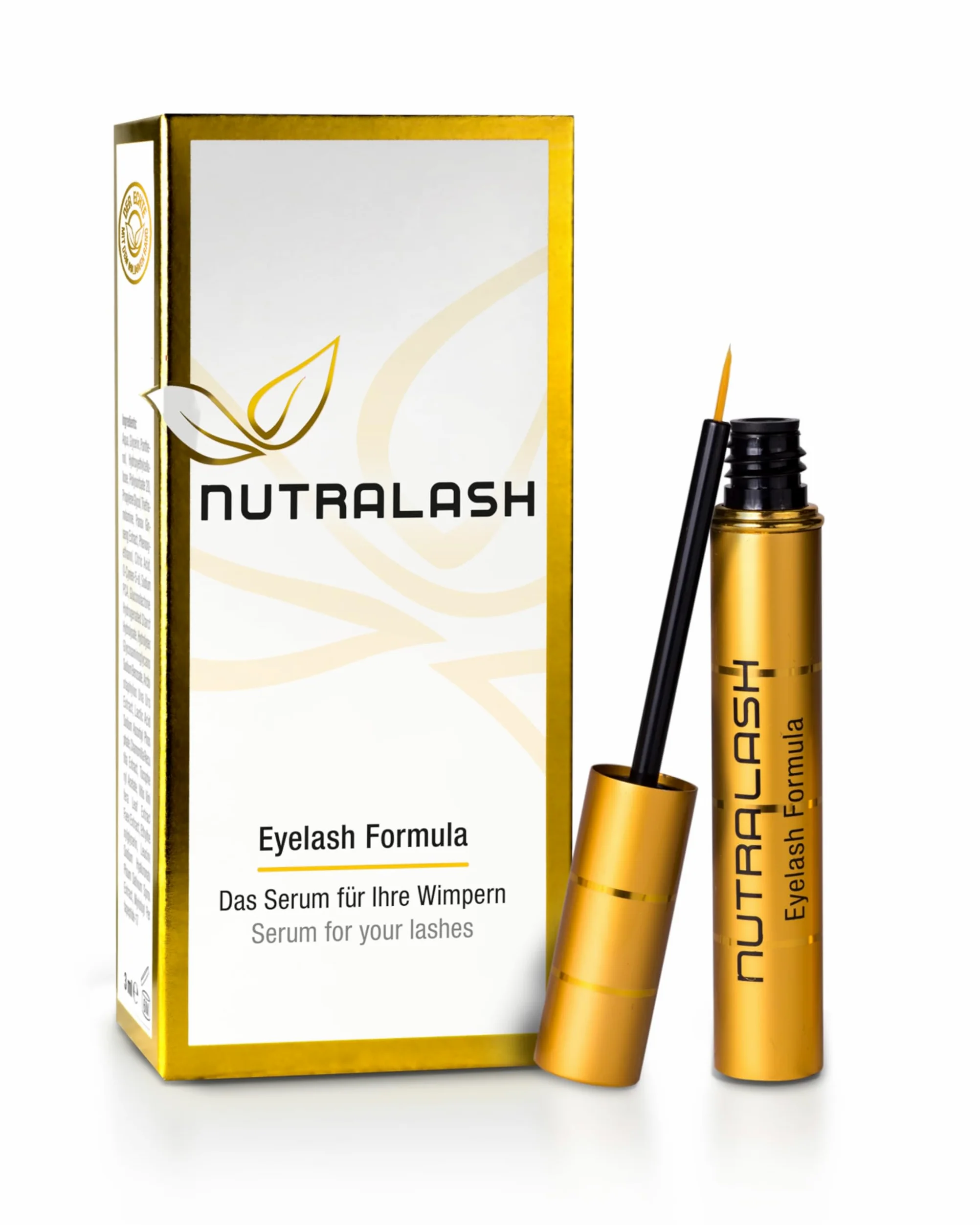 Nutralash Formula Ciglia I Siero per Ciglia Lunghe in Sole 6-8 Settimane I Eyelash Serum I Siero per la Crescita delle Ciglia I Siero per Allungamento Ciglia I Prodotto in Germania I 3ml