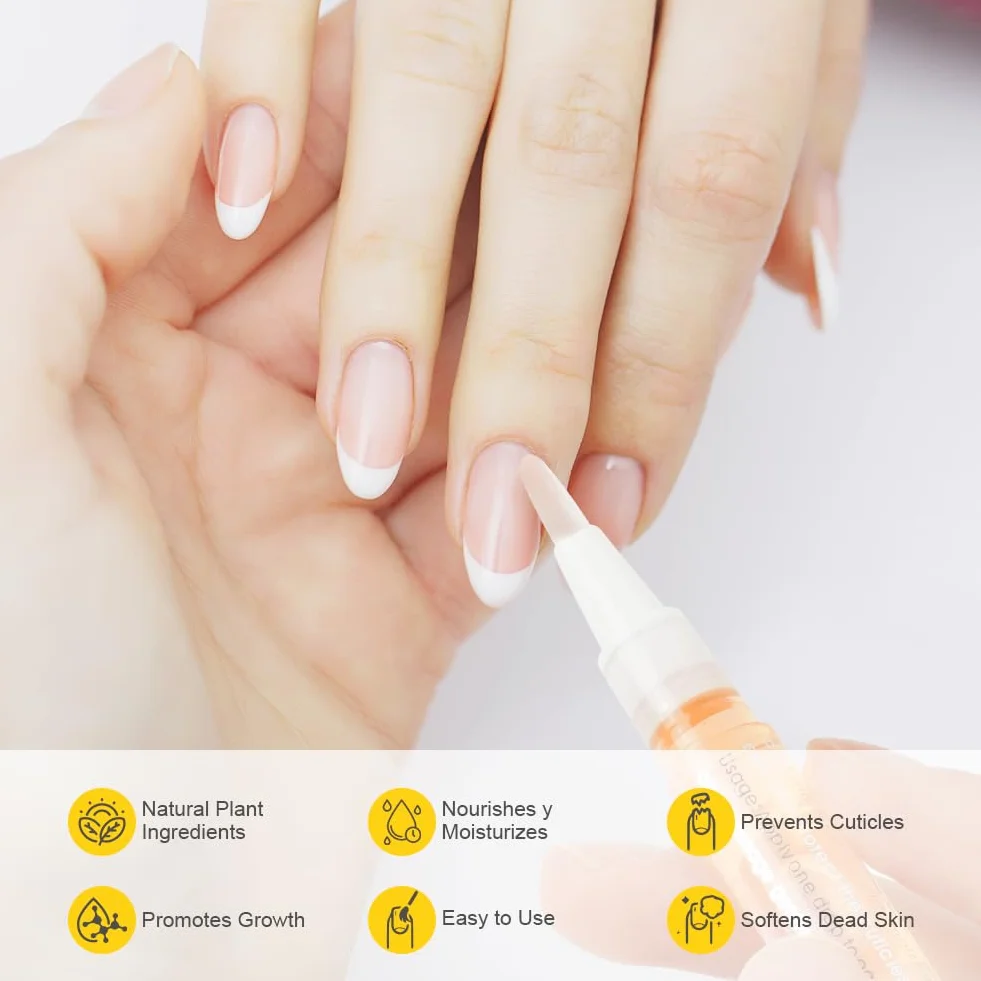 LOPHE Olio per Unghie e Cuticole, 2 Pezzi Penna per Olio Set di Oli per Cuticole, Trattamento delle Unghie, Nail Moisturizer, Nail Care Pen Formula Non Grassa