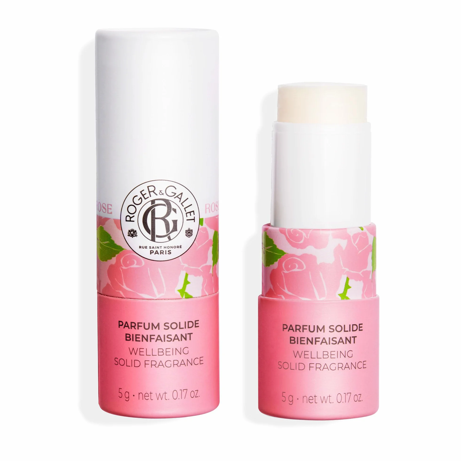Roger & Gallet Profumo Solido Stick – Balsamo Profumato Senza Alcool per Donne, Profumo da Viaggio a Lunga Durata in Formato Tasca (Rosa | 5 g)