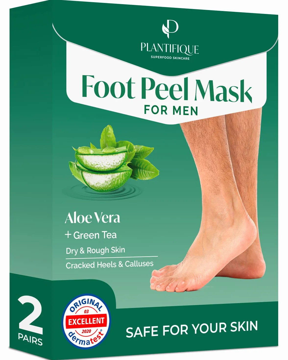 PLANTIFIQUE Maschera Piedi Esfoliante Trattamento Calli Duroni Scrub Piedi Peeling Forte 2 Paia