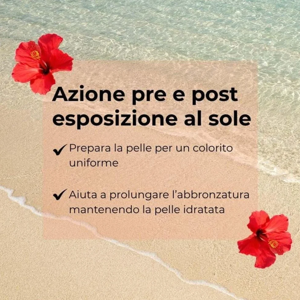 Bottega Verde - SOL Ibisco Argan, Latte Presole e Doposole Viso e Corpo, 200ml, Idrata e Prolunga l'Abbronzatura, Senza Filtri Solari