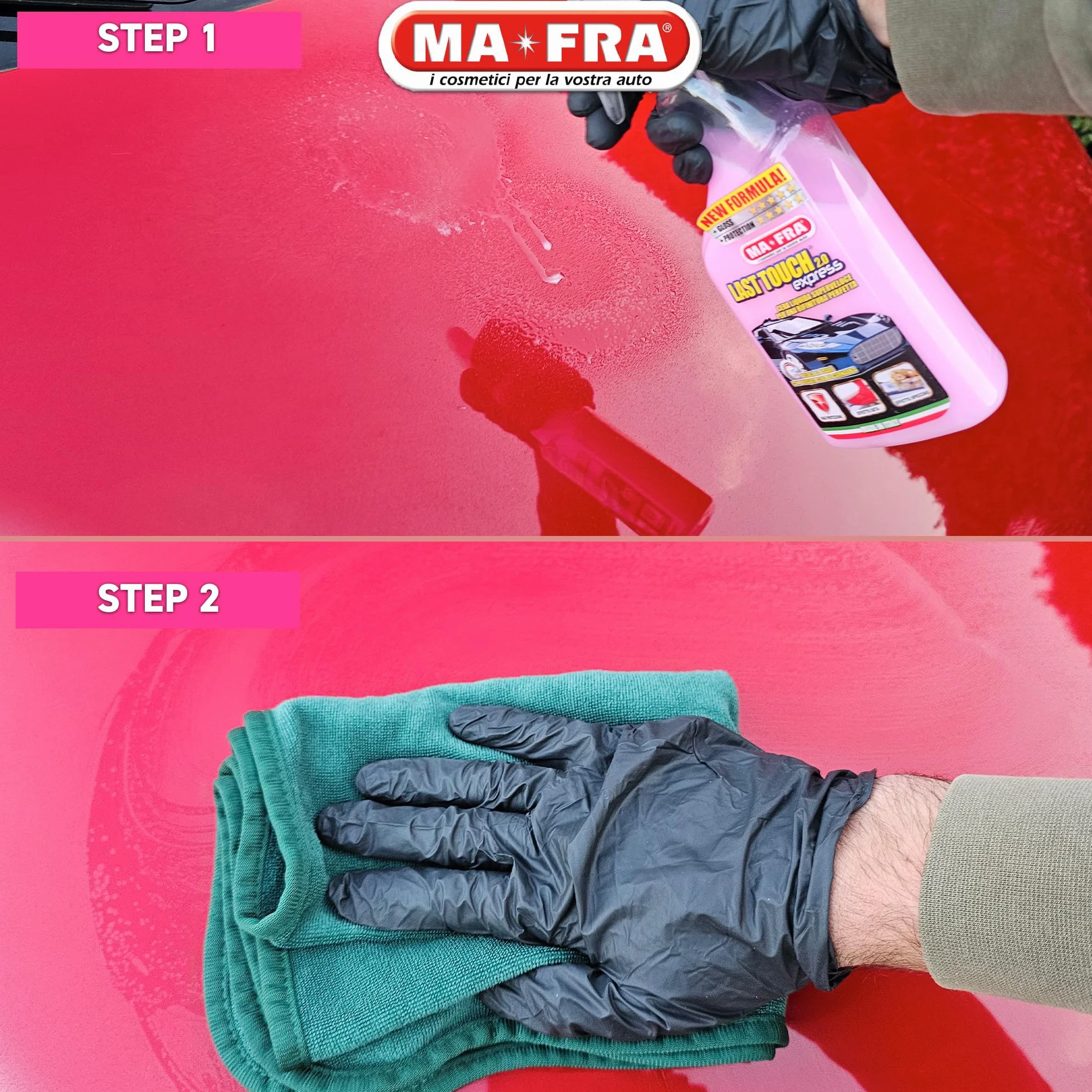 MAFRA Cera Liquida Superveloce 500 ml Last Touch Express 2.0 Rifinitura Carrozzeria Auto