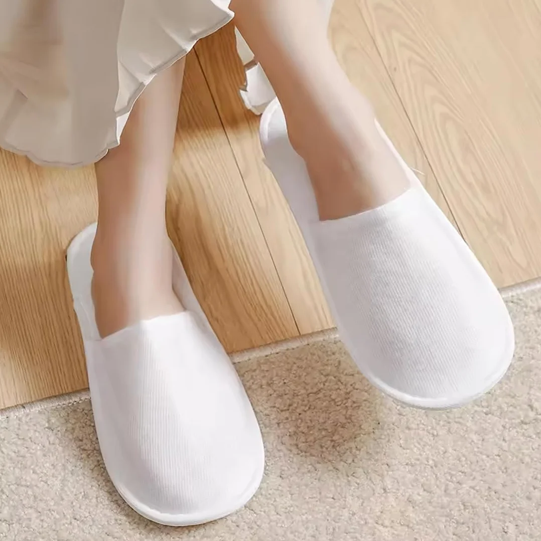 Pantofole usa e getta antiscivolo ciabatte chiuse hotel spa casa viaggio taglia unisex 2 coppie