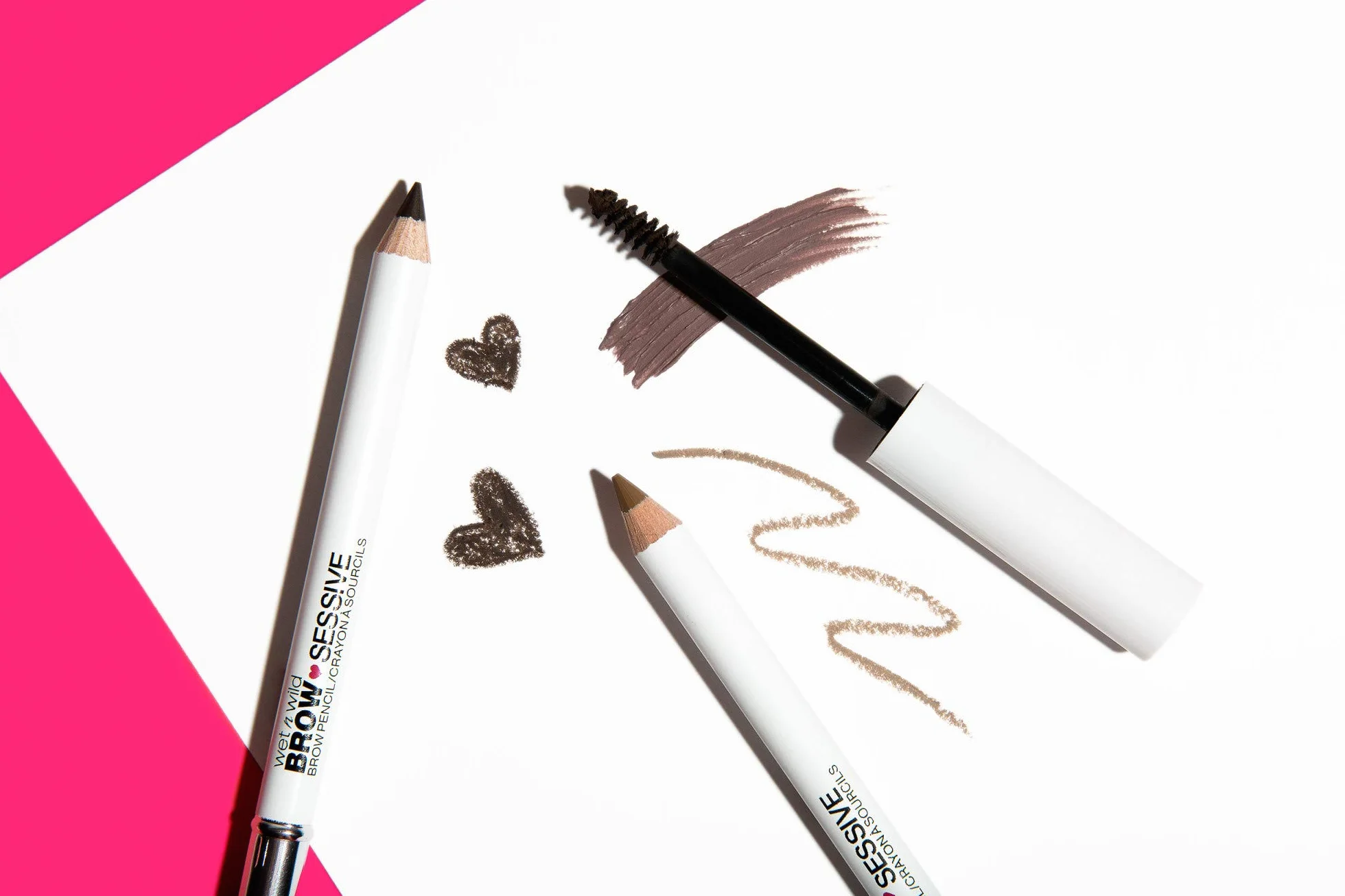 Wet n Wild, Matita Brow-Sessive, Matita a Doppia Punta con Pettinino per Sopracciglia Sottili e Spesse, Formula Naturale, Definizione del Colore Progressiva, Castano Scuro