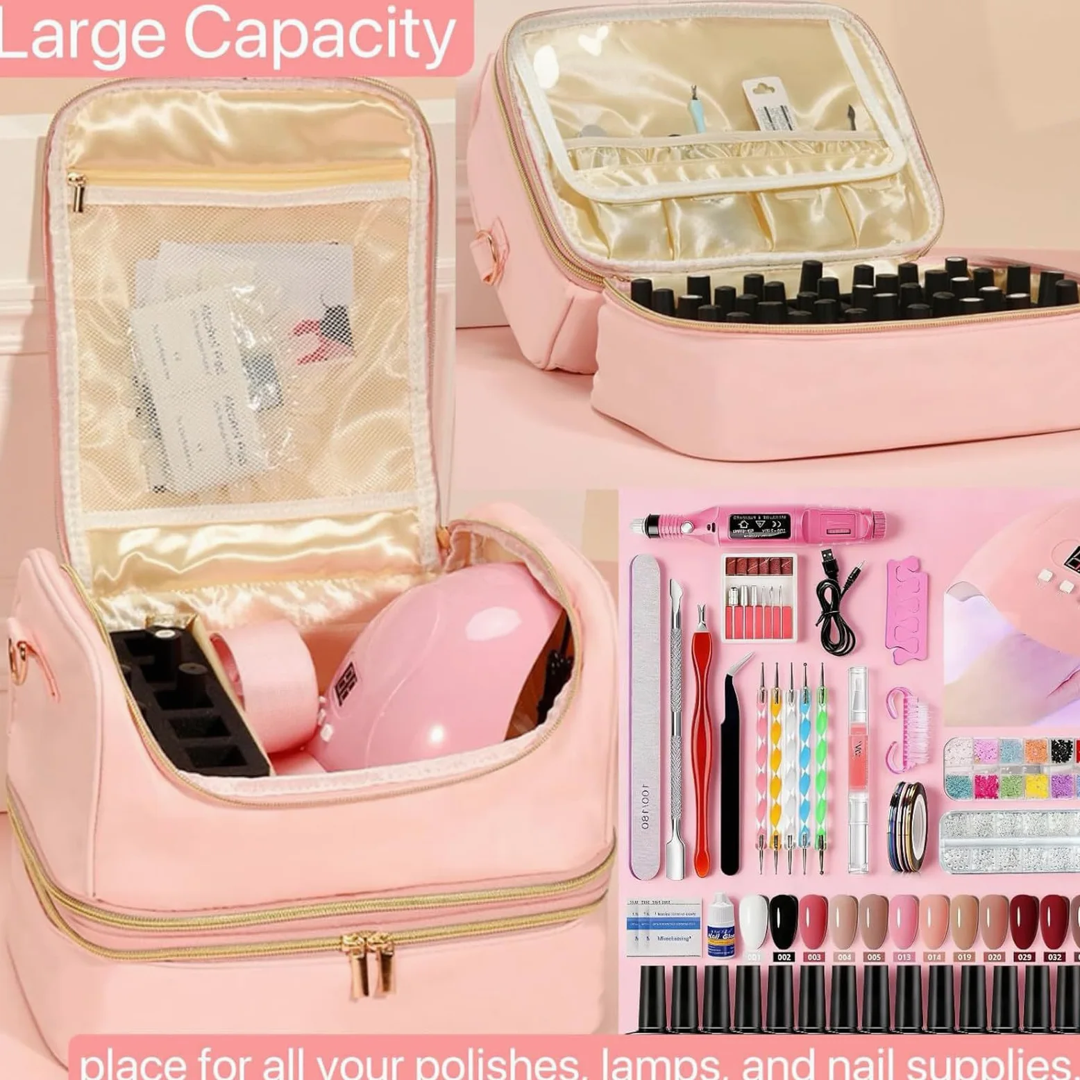 Borsa organizer per strumenti per unghie Custodia piccola per pennelli da trucco Borsa da viaggio per smalti per unghie Borsa per cosmetici da viaggio con manico per riporre strumenti artistici