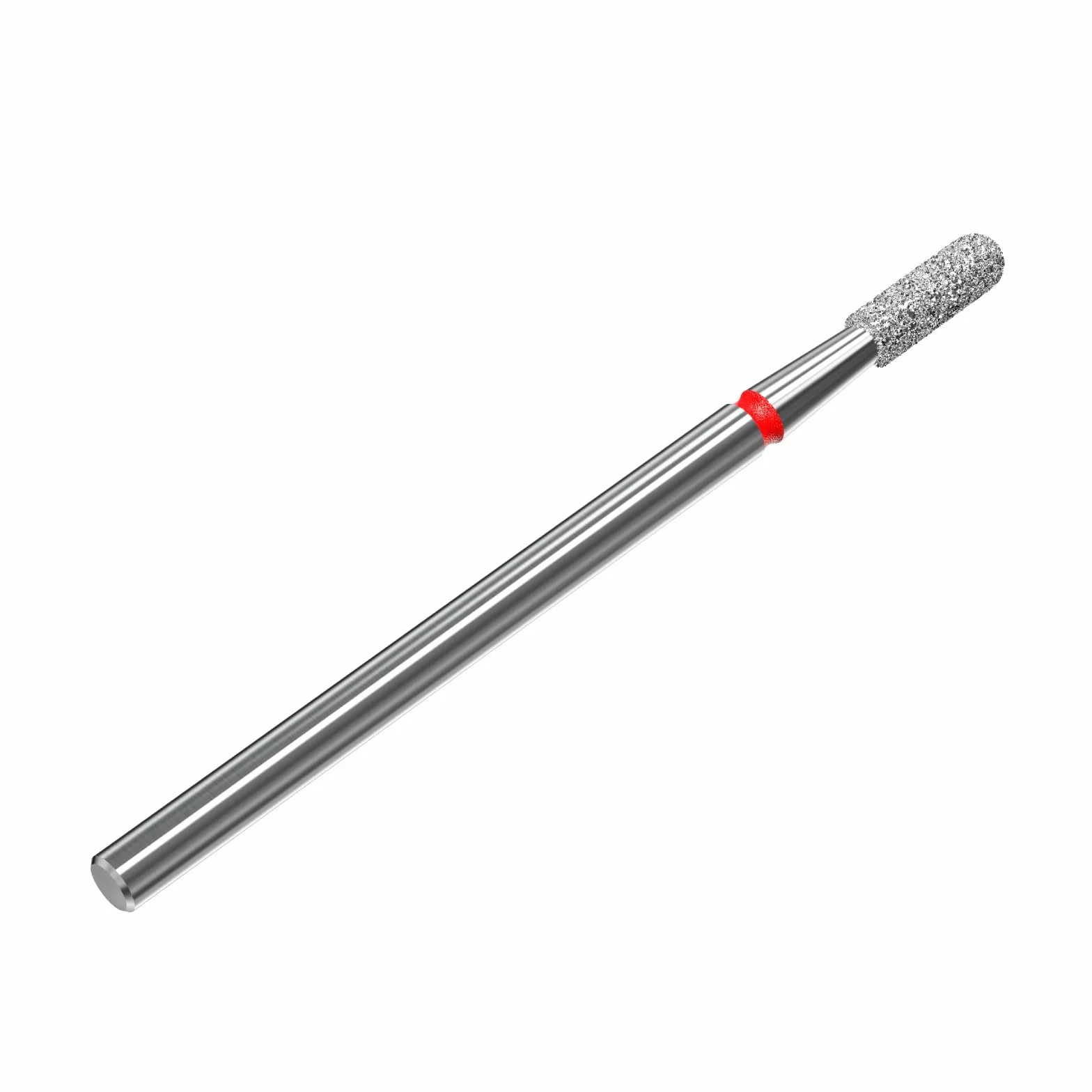 STALEKS PRO - Punta diamantata – CILINDRO arrotondato (anello rosso) I kit di rimozione per unghie I kit di levigatura per levigatrici elettriche I NAIL DRILL BIT per manicure e pedicure (FA30R023/8)