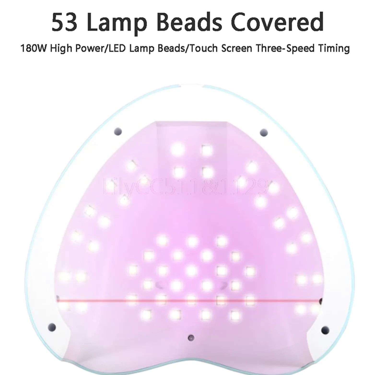 ZYC 180W UV per Unghie Lampada a Forma di Cuore Lampada a Forma di Cuore per Unghie Gel Polacco essiccatore indurello per Unghie