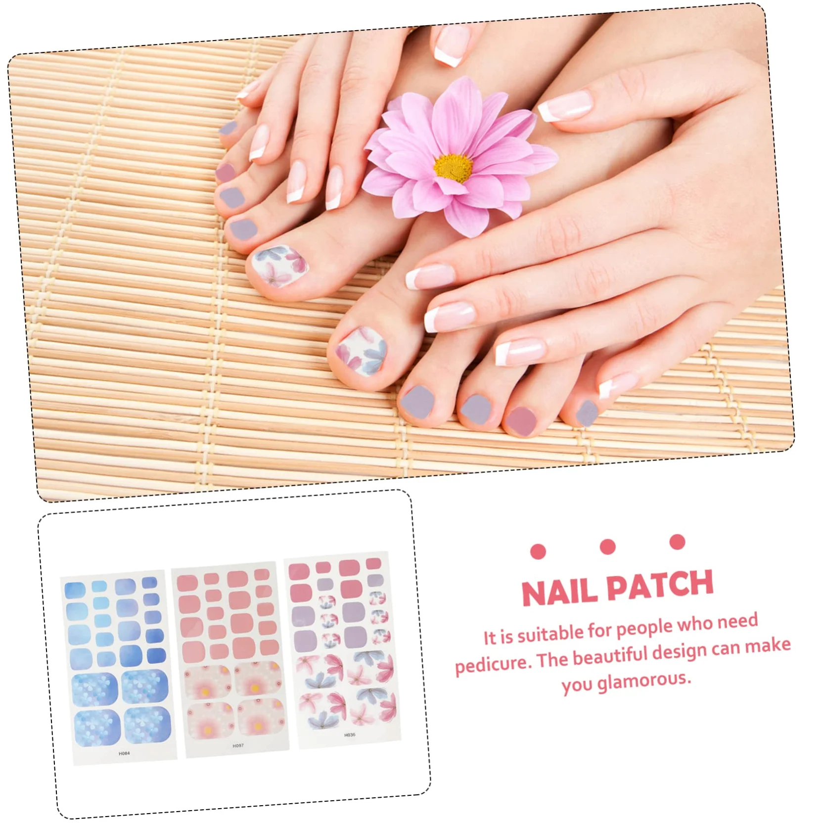 5 Set Sticker Decorativi Per Unghie Dei Adesivi Per Nail Art Impermeabili Facili Applicare E Rimuovere Per Donne E Ragazze 6 Fogli*5